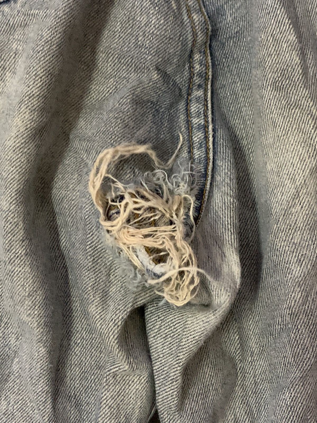 If Six Was Nine Nice Vintage Distressed Elvis Presley Denim Jeans Size US 32 / EU 48 - 11 Thumbnail
