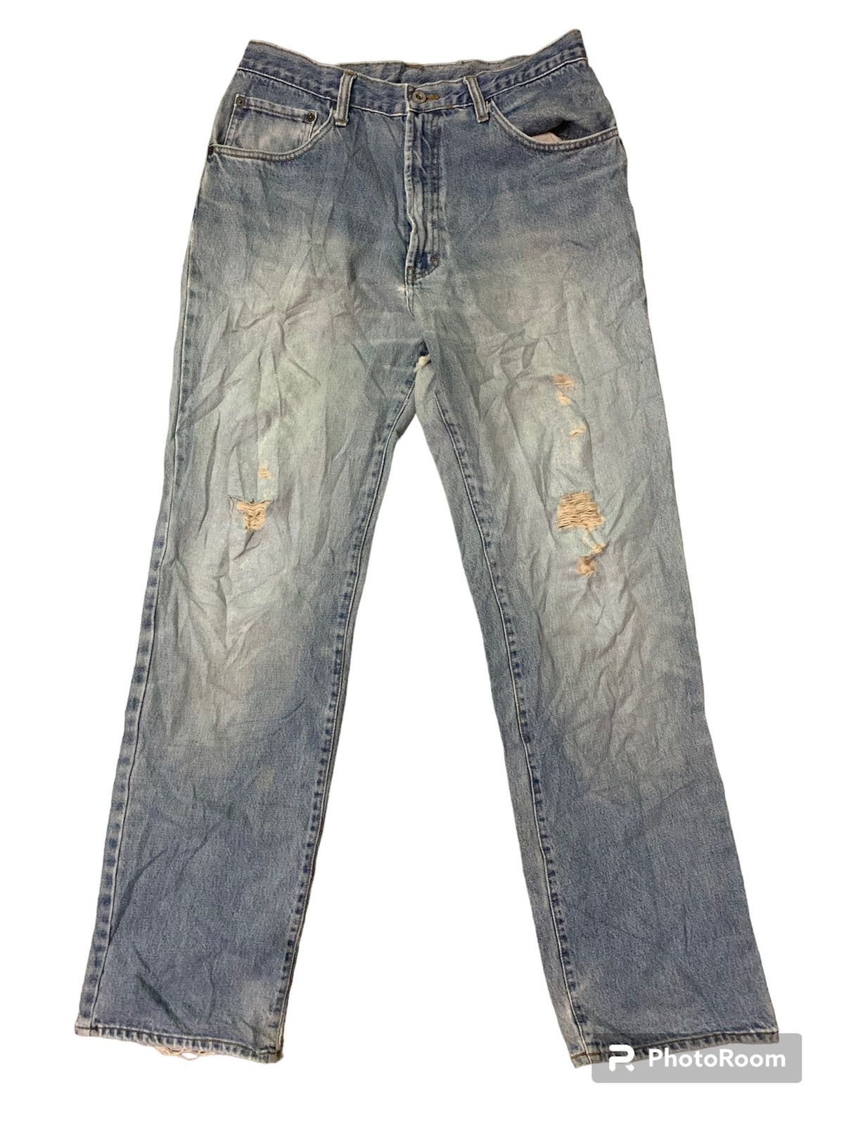 If Six Was Nine Nice Vintage Distressed Elvis Presley Denim Jeans Size US 32 / EU 48 - 1 Thumbnail