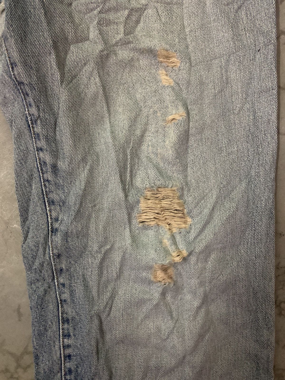 If Six Was Nine Nice Vintage Distressed Elvis Presley Denim Jeans Size US 32 / EU 48 - 3 Thumbnail