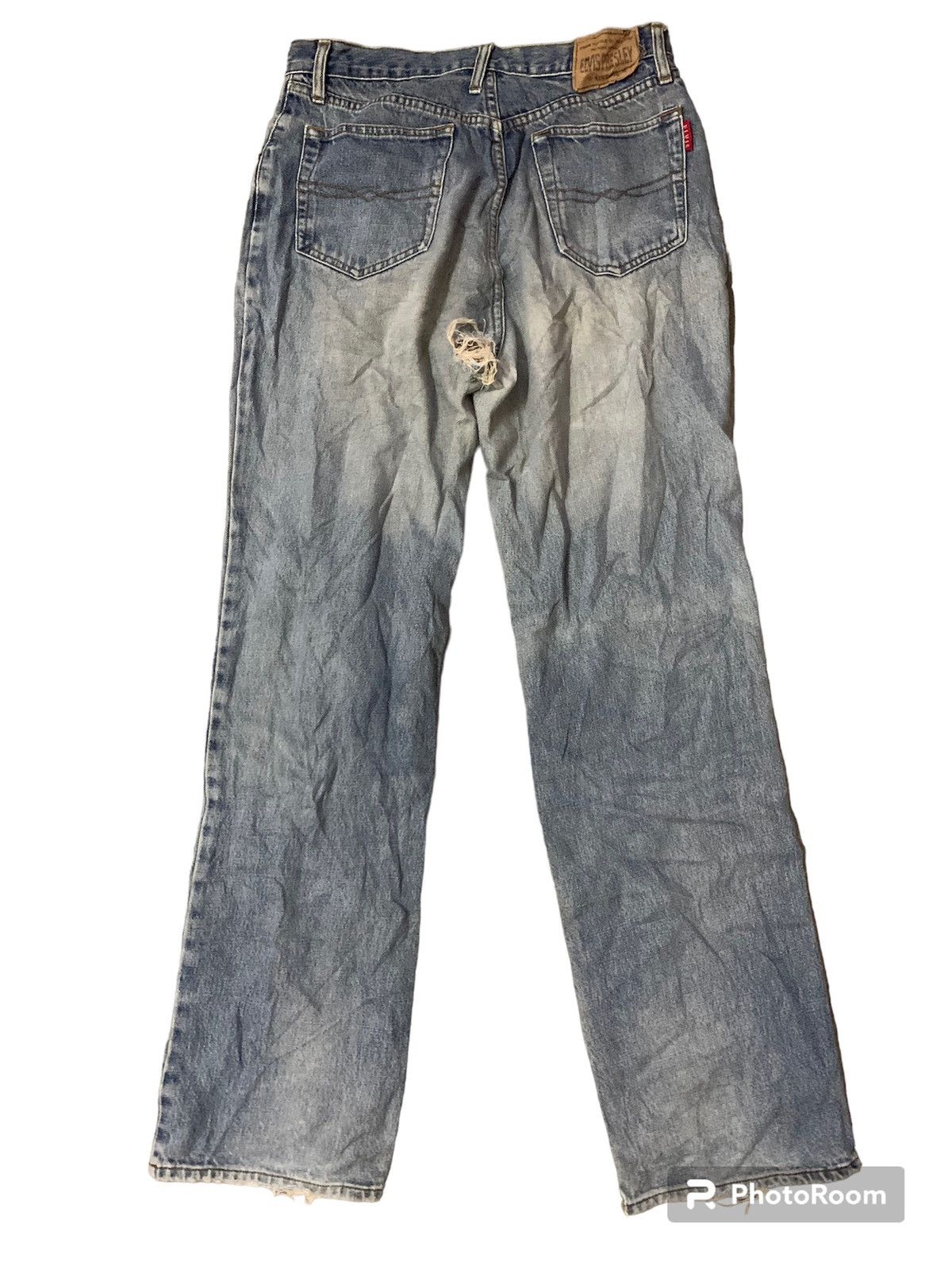 If Six Was Nine Nice Vintage Distressed Elvis Presley Denim Jeans Size US 32 / EU 48 - 2 Thumbnail