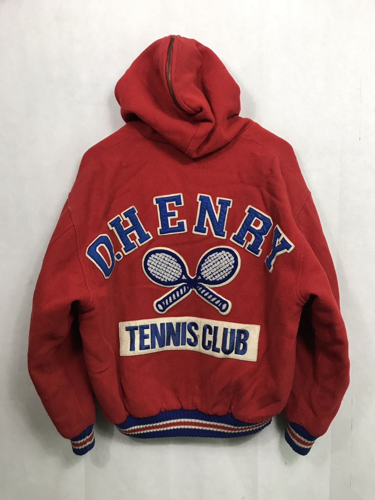 Japanese Brand O.henry tennis club wool hooded bomber jacket Size US M / EU 48-50 / 2 - 1 Thumbnail
