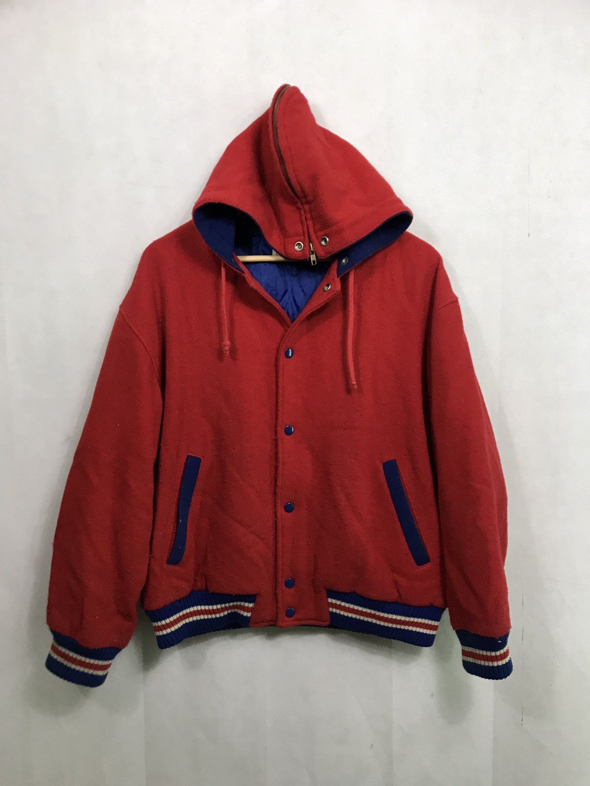 Japanese Brand O.henry tennis club wool hooded bomber jacket Size US M / EU 48-50 / 2 - 3 Thumbnail