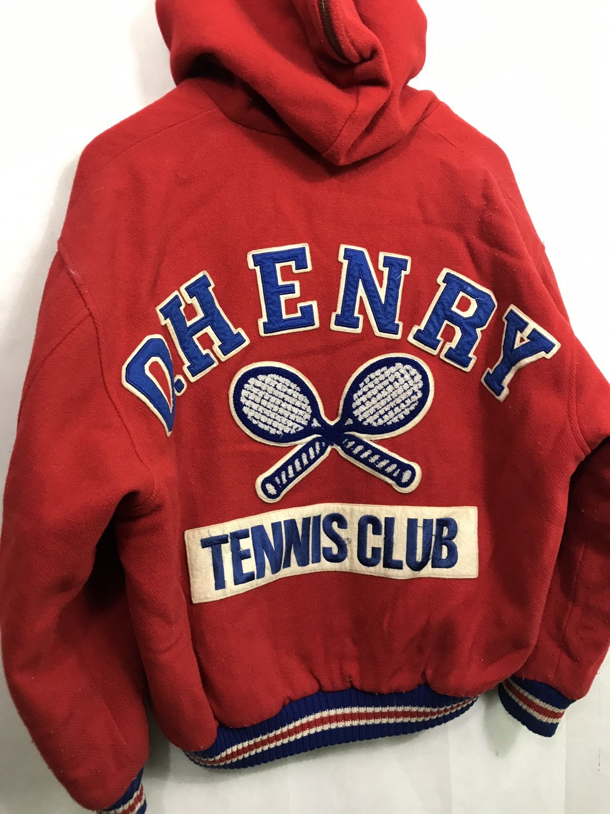 Japanese Brand O.henry tennis club wool hooded bomber jacket Size US M / EU 48-50 / 2 - 2 Thumbnail