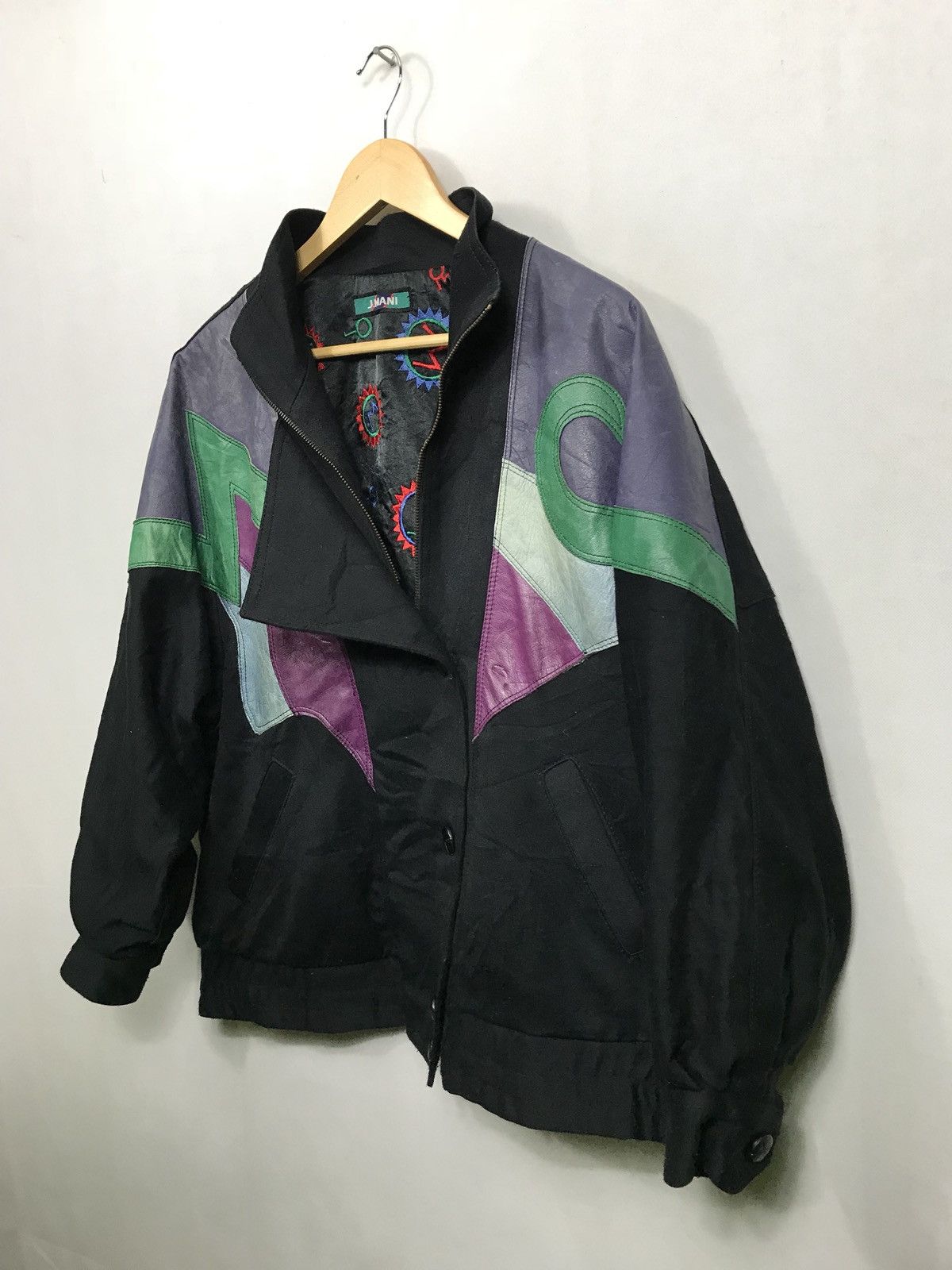 Designer J.mani Half Leather Japanese Designer Jacket Embroidery Size US M / EU 48-50 / 2 - 2 Thumbnail