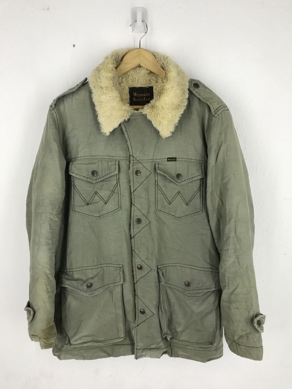 Vintage 🔔 🔉🔥FINAL DROP🔥Vintage Wrangler Sherpa lining Jacket Size US XL / EU 56 / 4 - 1 Thumbnail