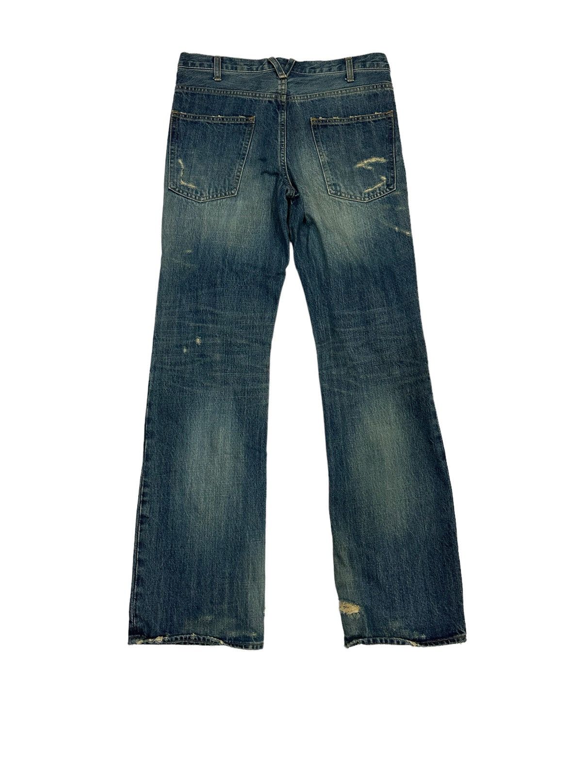 Japanese Brand 💥BEST OFFER💥VARDE77 🇯🇵 Remakes Distressed Flare Jeans Size US 32 / EU 48 - 6 Thumbnail