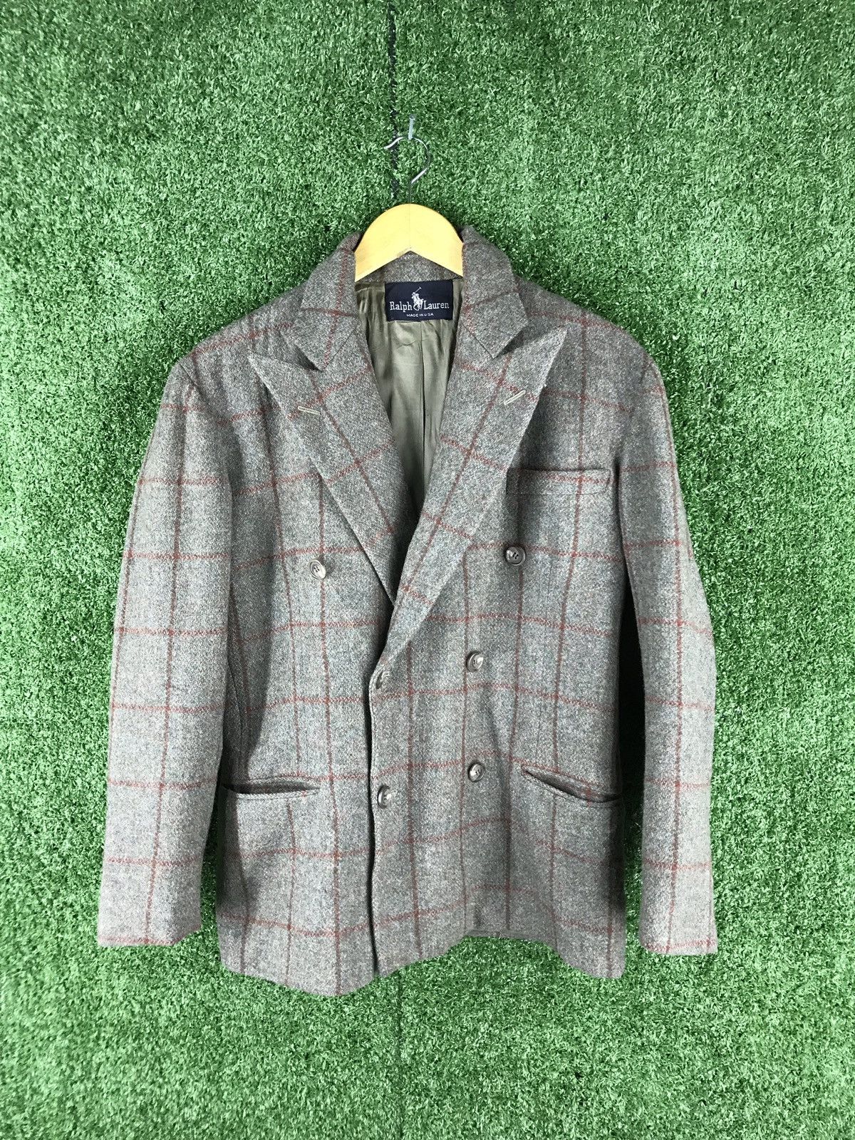 Polo Ralph Lauren 70s 80s Vintage Polo ralph lauren wool checker blazer jacket Size US M / EU 48-50 / 2 - 1 Thumbnail