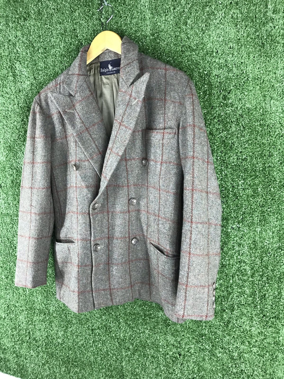 Polo Ralph Lauren 70s 80s Vintage Polo ralph lauren wool checker blazer jacket Size US M / EU 48-50 / 2 - 2 Thumbnail