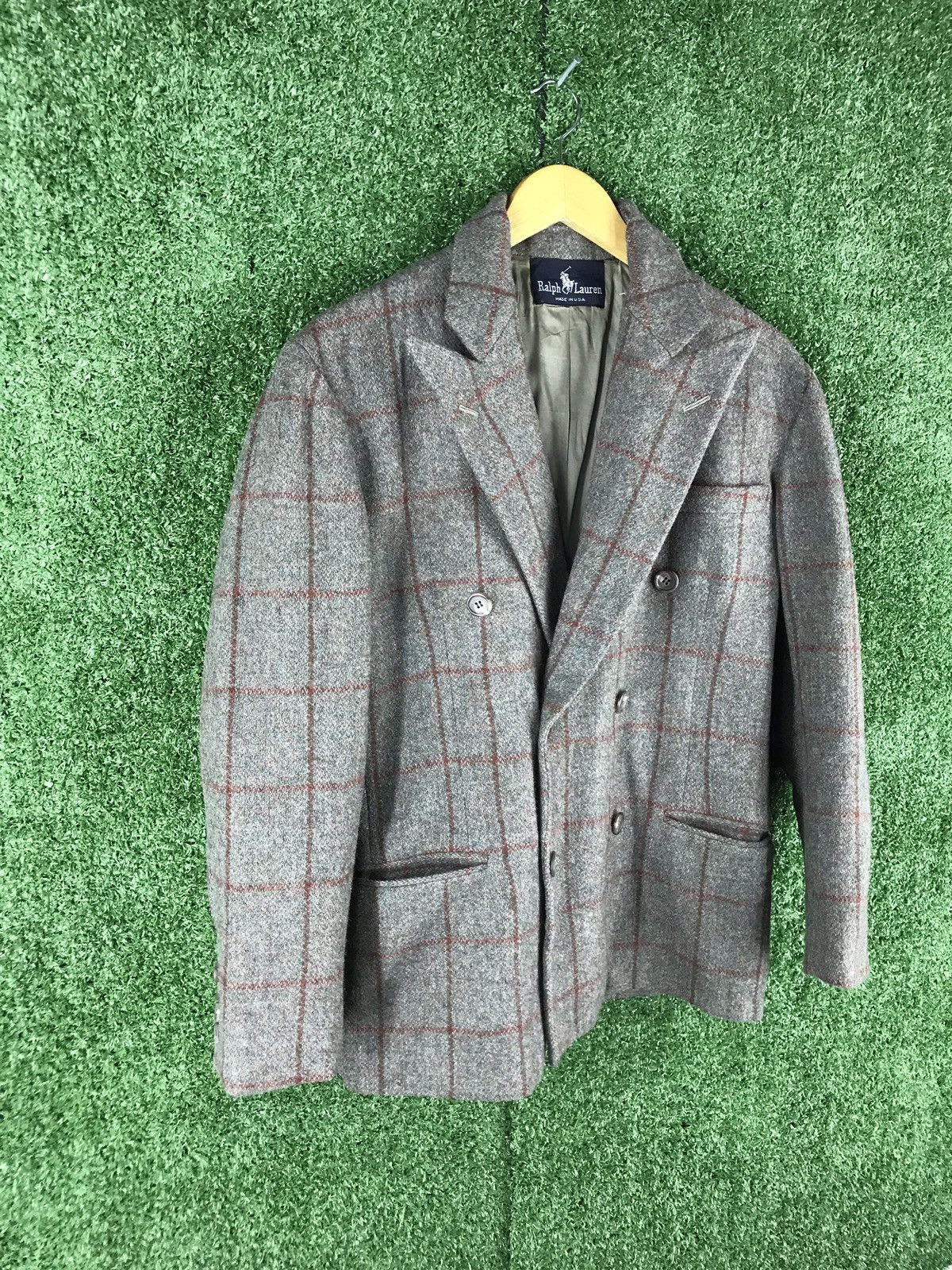 Polo Ralph Lauren 70s 80s Vintage Polo ralph lauren wool checker blazer jacket Size US M / EU 48-50 / 2 - 3 Thumbnail