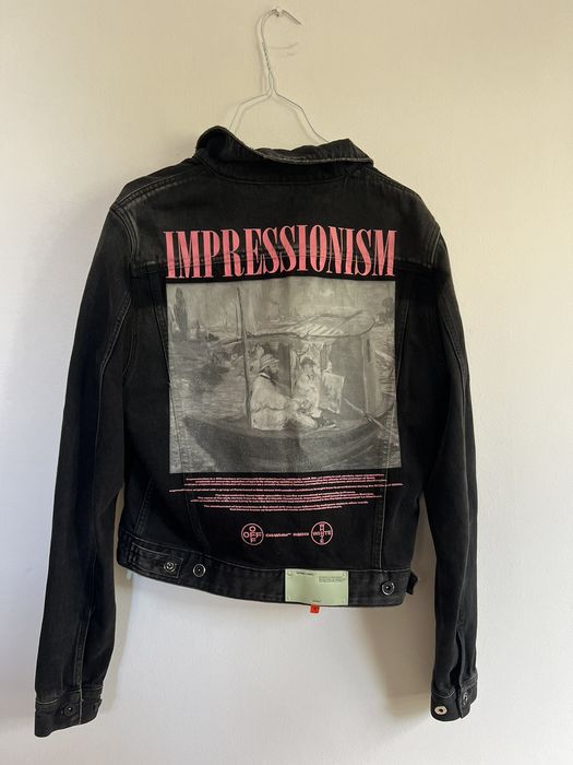 Off white discount impressionism denim jacket