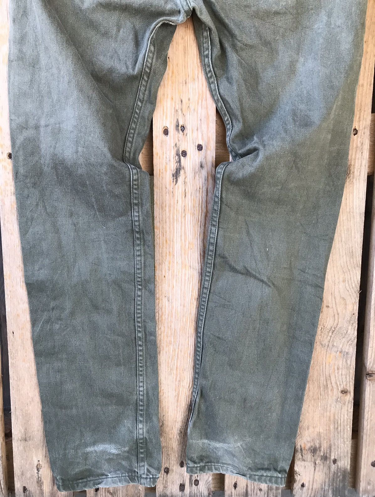 Naked & Famous Naked & Famous WeirdGuy Green Selvedge Chino Jeans Size US 32 / EU 48 - 8 Thumbnail