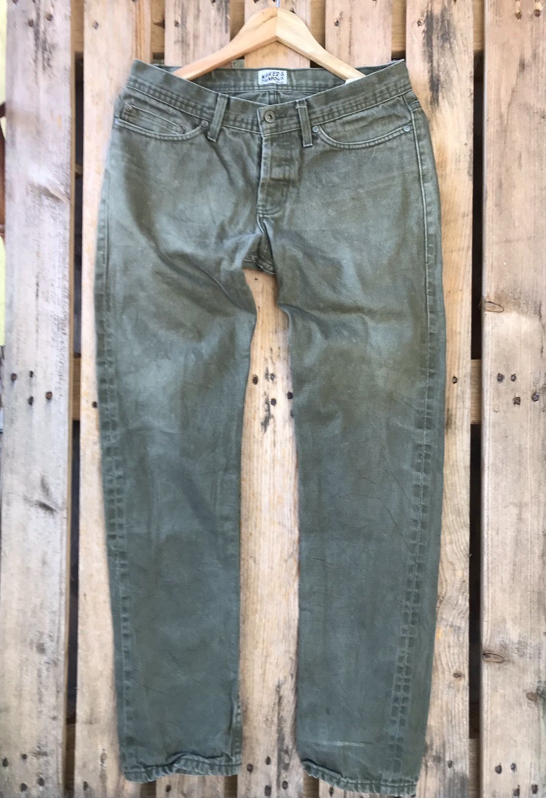 Naked & Famous Naked & Famous WeirdGuy Green Selvedge Chino Jeans Size US 32 / EU 48 - 1 Thumbnail