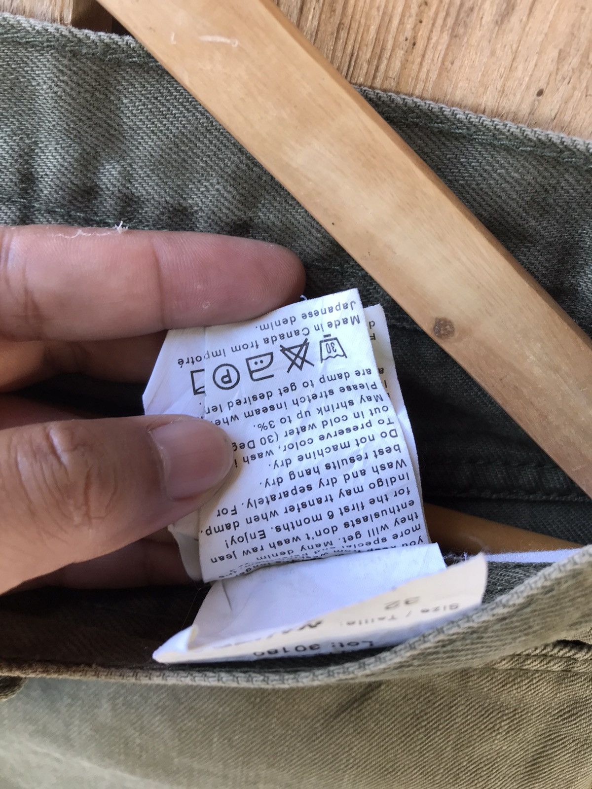 Naked & Famous Naked & Famous WeirdGuy Green Selvedge Chino Jeans Size US 32 / EU 48 - 13 Thumbnail