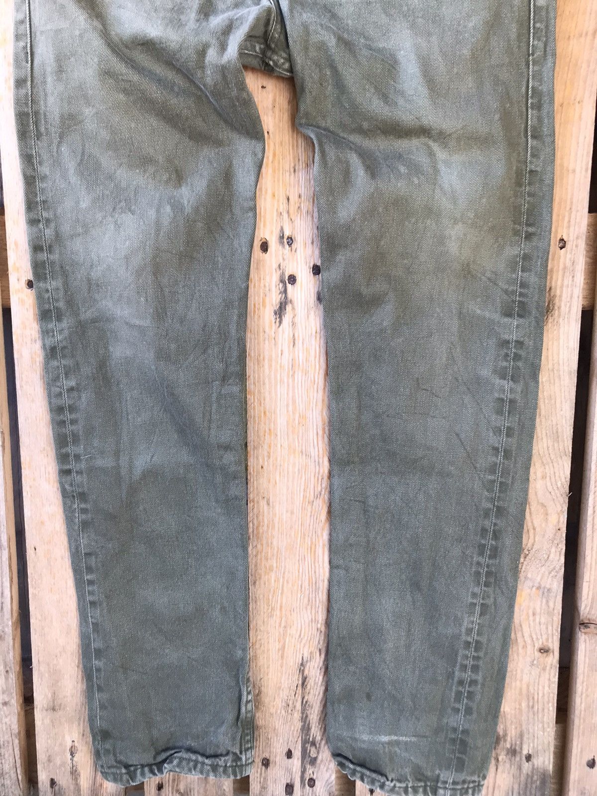 Naked & Famous Naked & Famous WeirdGuy Green Selvedge Chino Jeans Size US 32 / EU 48 - 7 Thumbnail