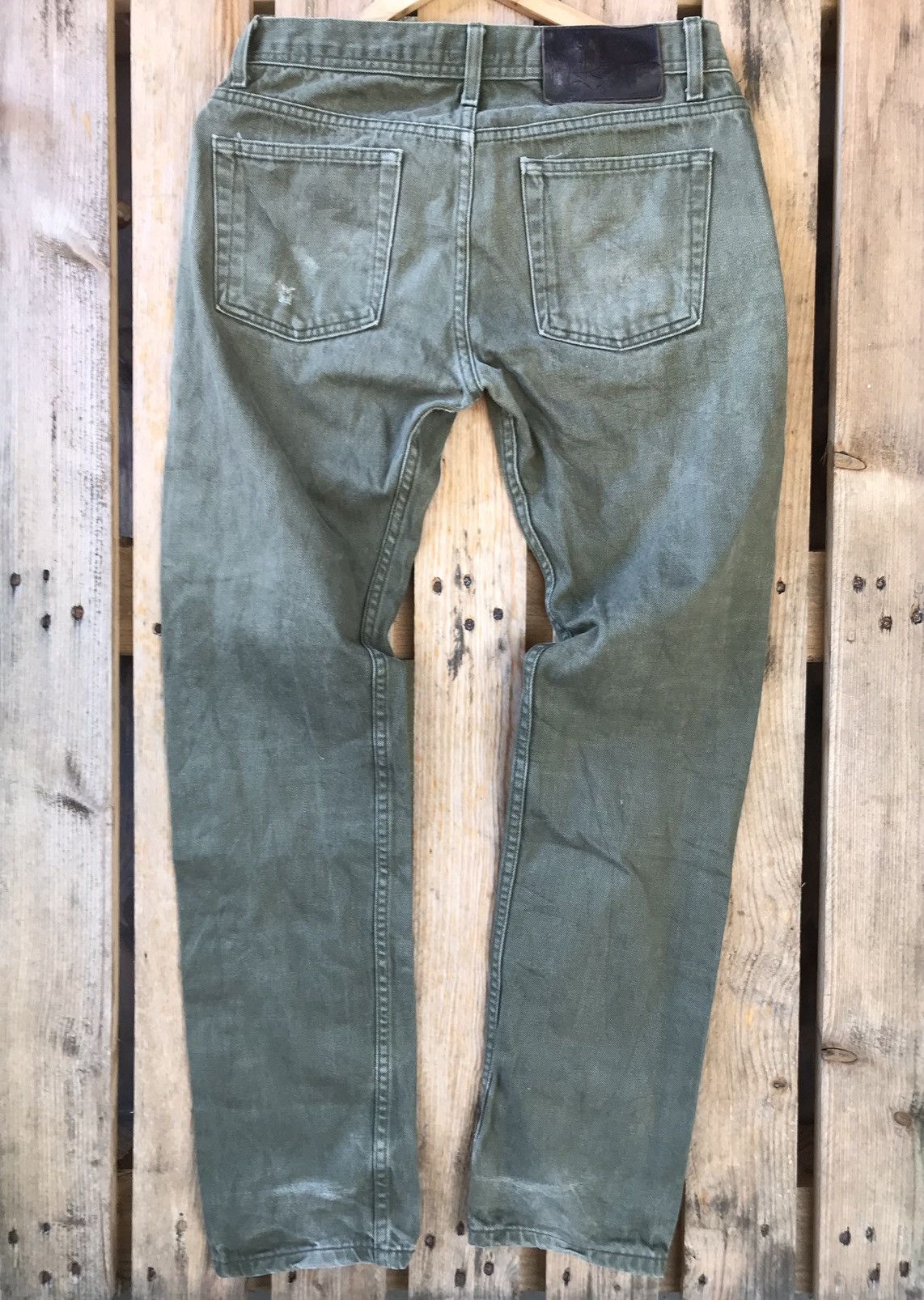 Naked & Famous Naked & Famous WeirdGuy Green Selvedge Chino Jeans Size US 32 / EU 48 - 4 Thumbnail