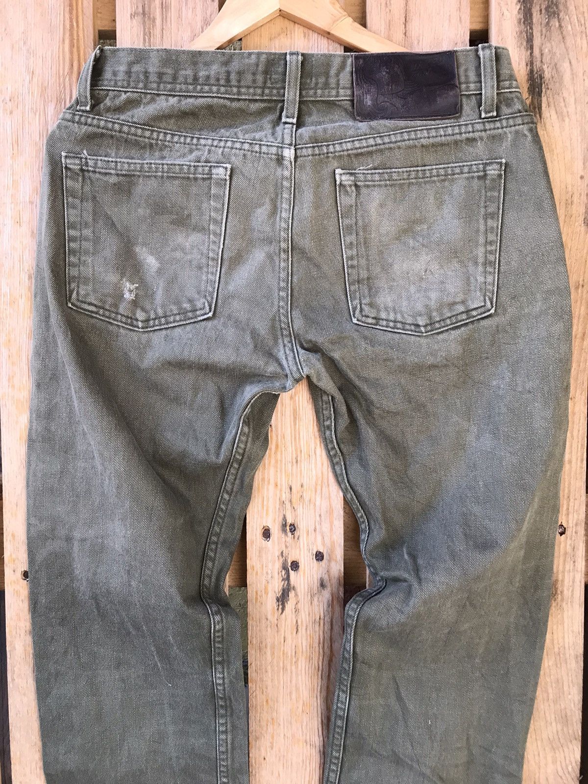 Naked & Famous Naked & Famous WeirdGuy Green Selvedge Chino Jeans Size US 32 / EU 48 - 6 Thumbnail