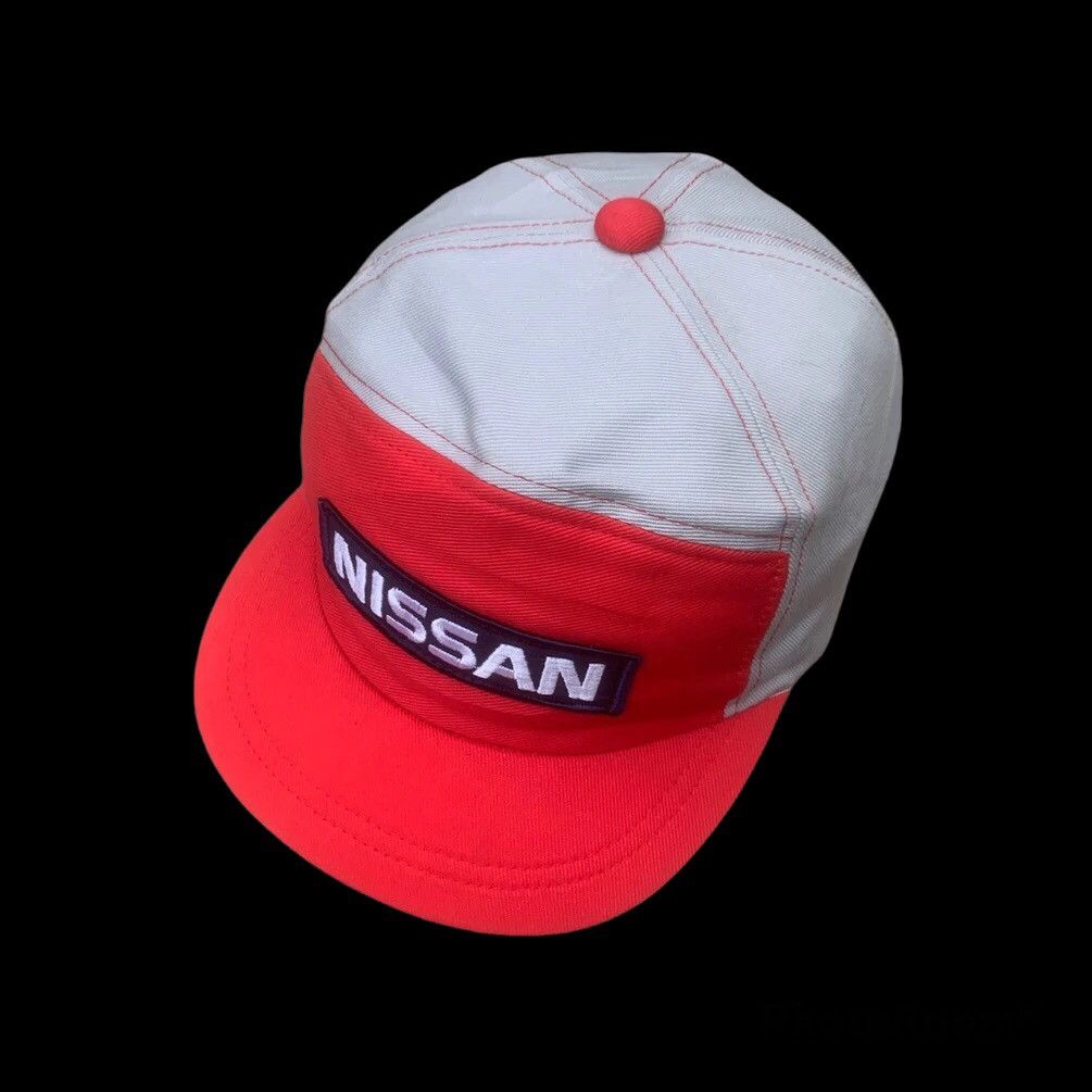 image of Racing x Retro Hat Vintage Nissan Hat Cap in Red Grey, Men's