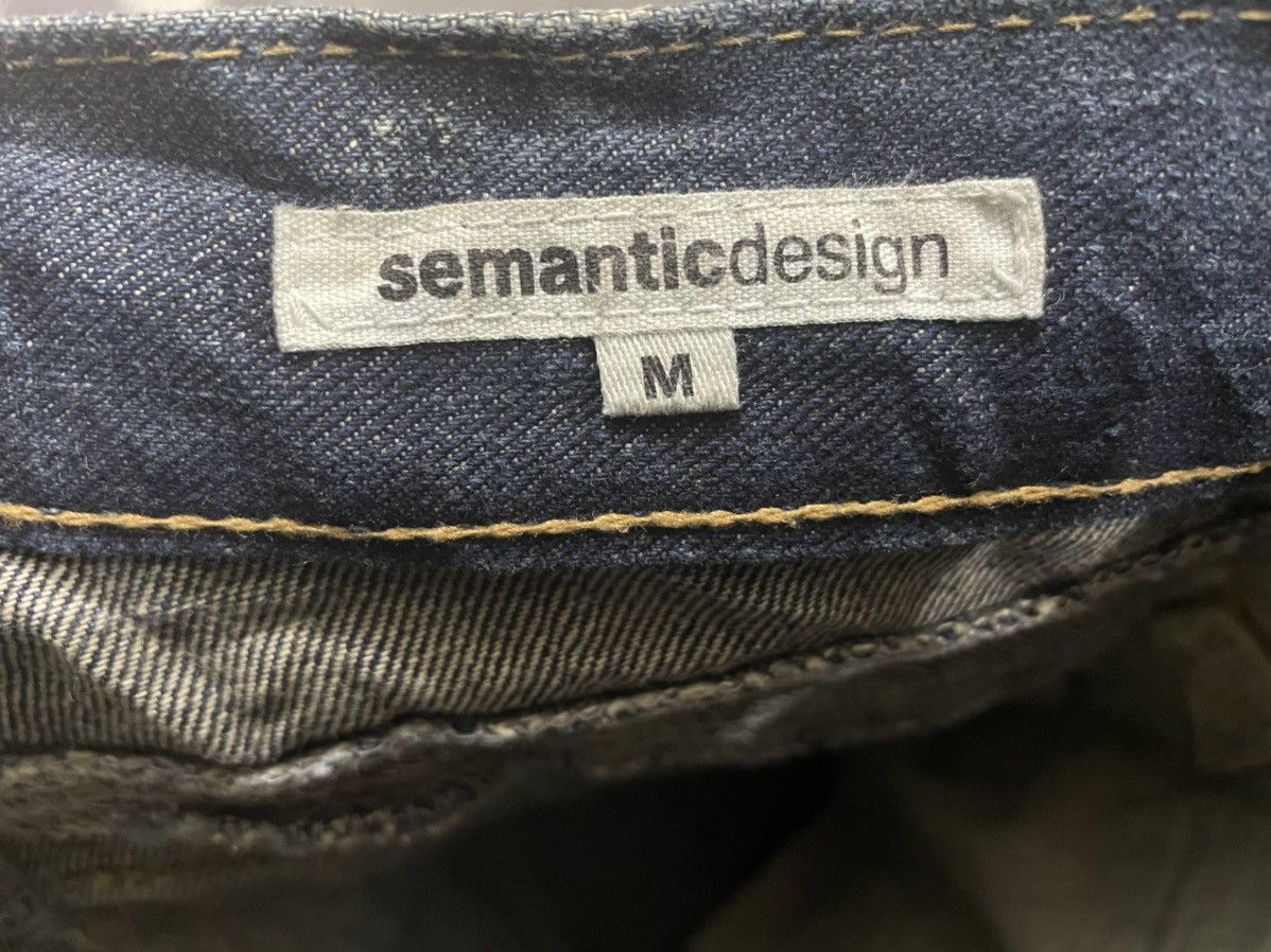 semanticdesign Rare Distressed Semantics Design Flaire Cut Jeans Size US 33 - 11 Thumbnail