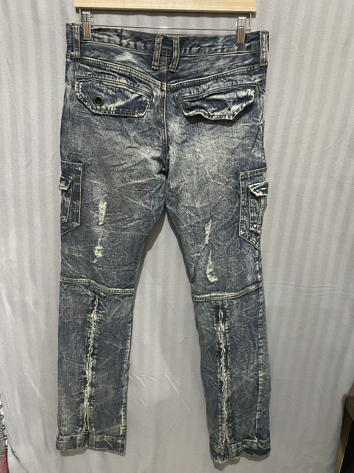 Seditionaries Rare Distressed Multi Zipper & Pockets Semantic Design Jeans Size US 33 - 5 Thumbnail