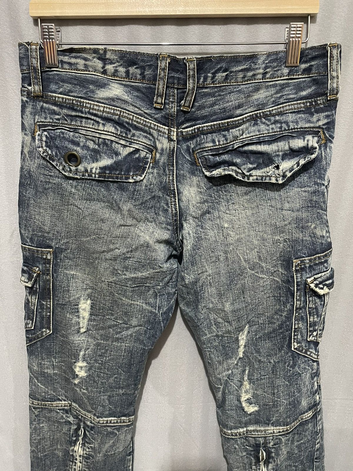 Seditionaries Rare Distressed Multi Zipper & Pockets Semantic Design Jeans Size US 33 - 6 Thumbnail