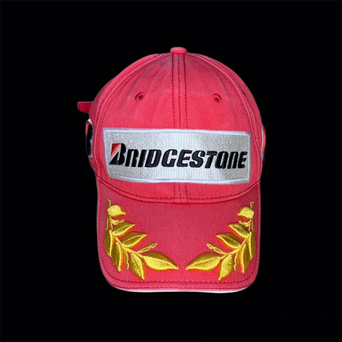 image of Racing x Retro Hat Vintage Bridgestone Embroidery Podium Hat Cap in Red, Men's