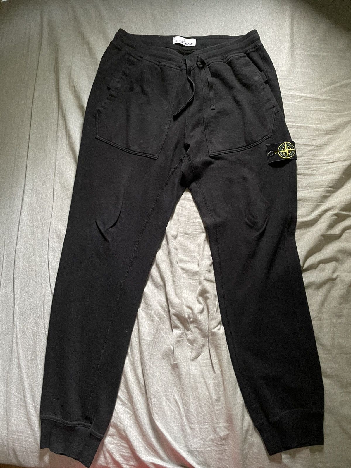 image of Stone Island Sweatpants in Black, Men's (Size 32)