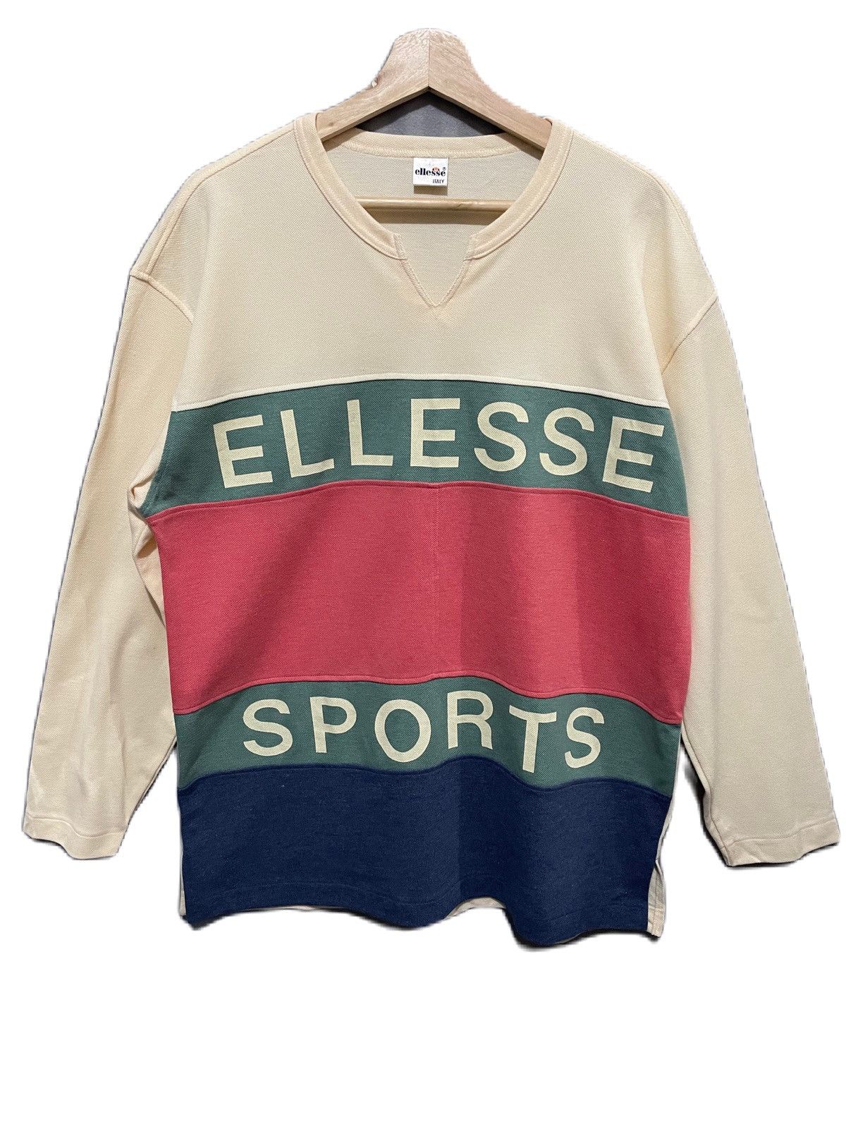 Rare Vintage Ellese Sports Over Print Tee Nice