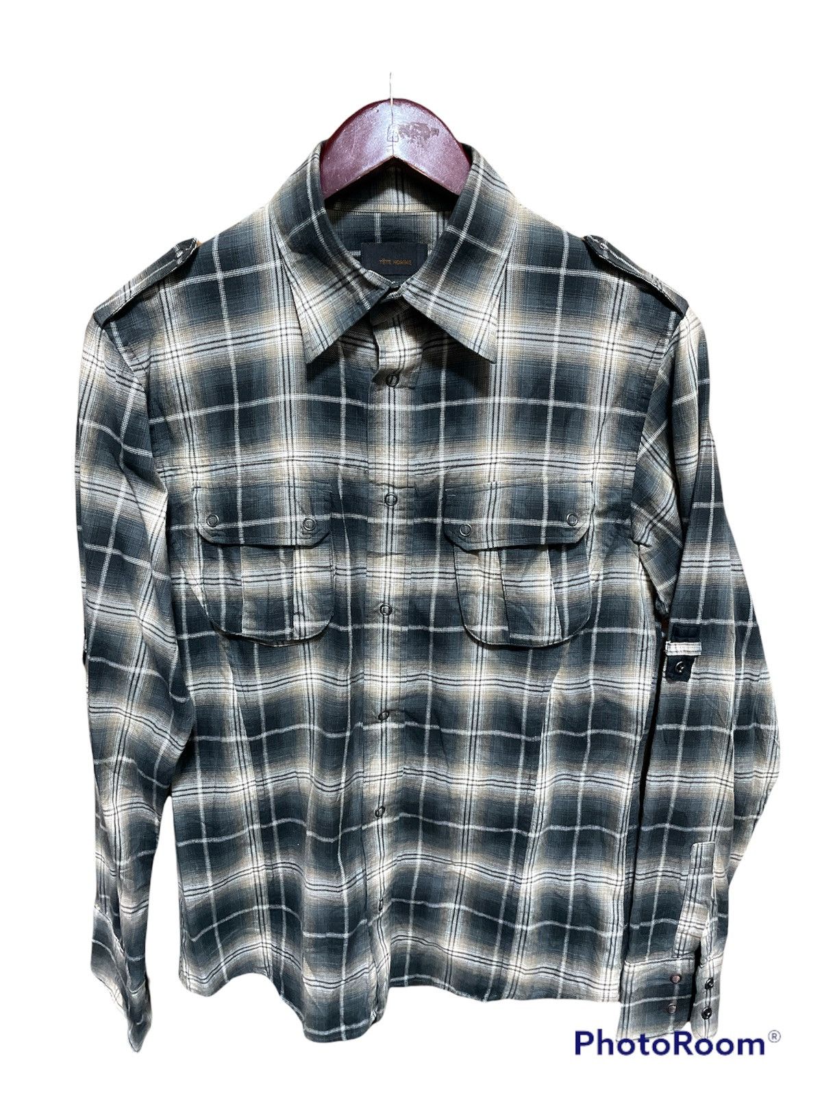 Japanese Brand Vintage Tete Homme Long Sleeve Shirt Size US S / EU 44-46 / 1 - 1 Thumbnail