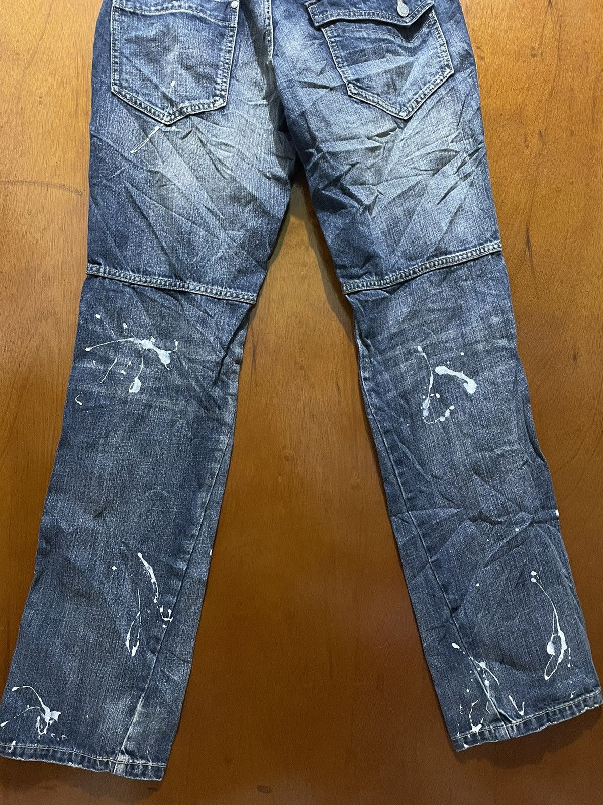 If Six Was Nine Rare Klein Plus Homme Distressed Painted Jeans Size US 34 / EU 50 - 4 Thumbnail