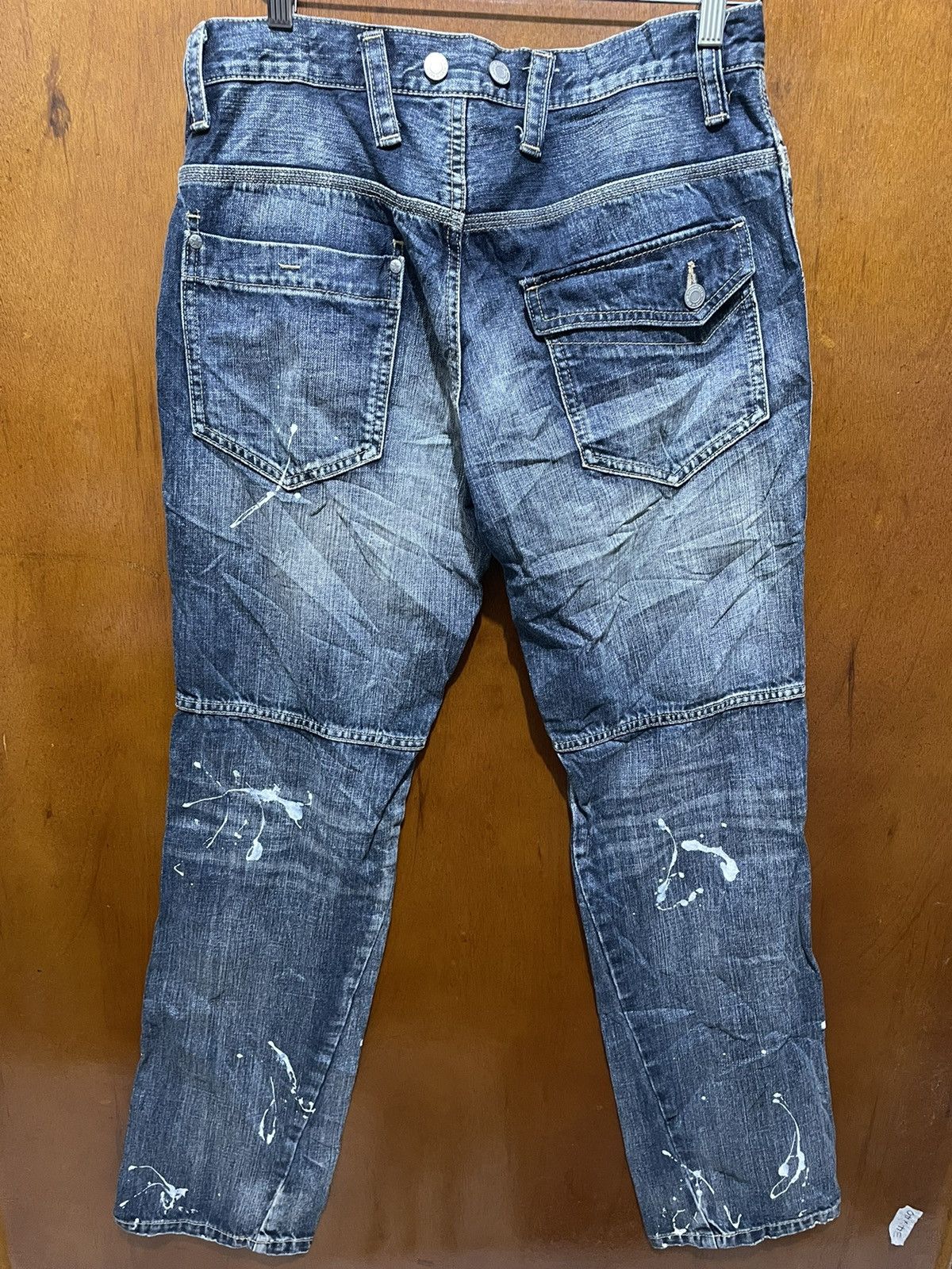 If Six Was Nine Rare Klein Plus Homme Distressed Painted Jeans Size US 34 / EU 50 - 5 Thumbnail