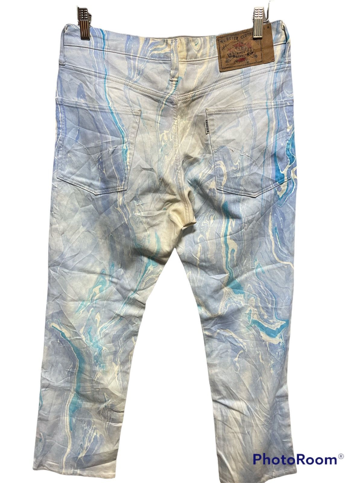 Vintage Rare Hollywood Ranch Market Rainbows Calor Jeans Size US 32 / EU 48 - 2 Thumbnail