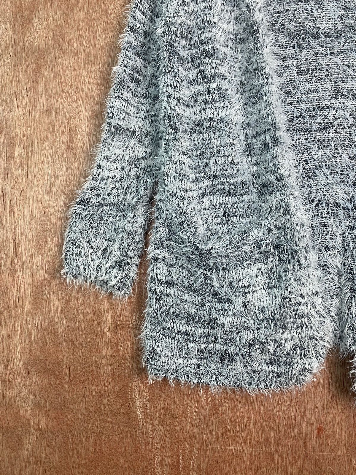 Homespun Knitwear DLS Divided Grey Soft Fur Mohair Cardigan Knitwear #BB589 Size XS / US 0-2 / IT 36-38 - 4 Thumbnail