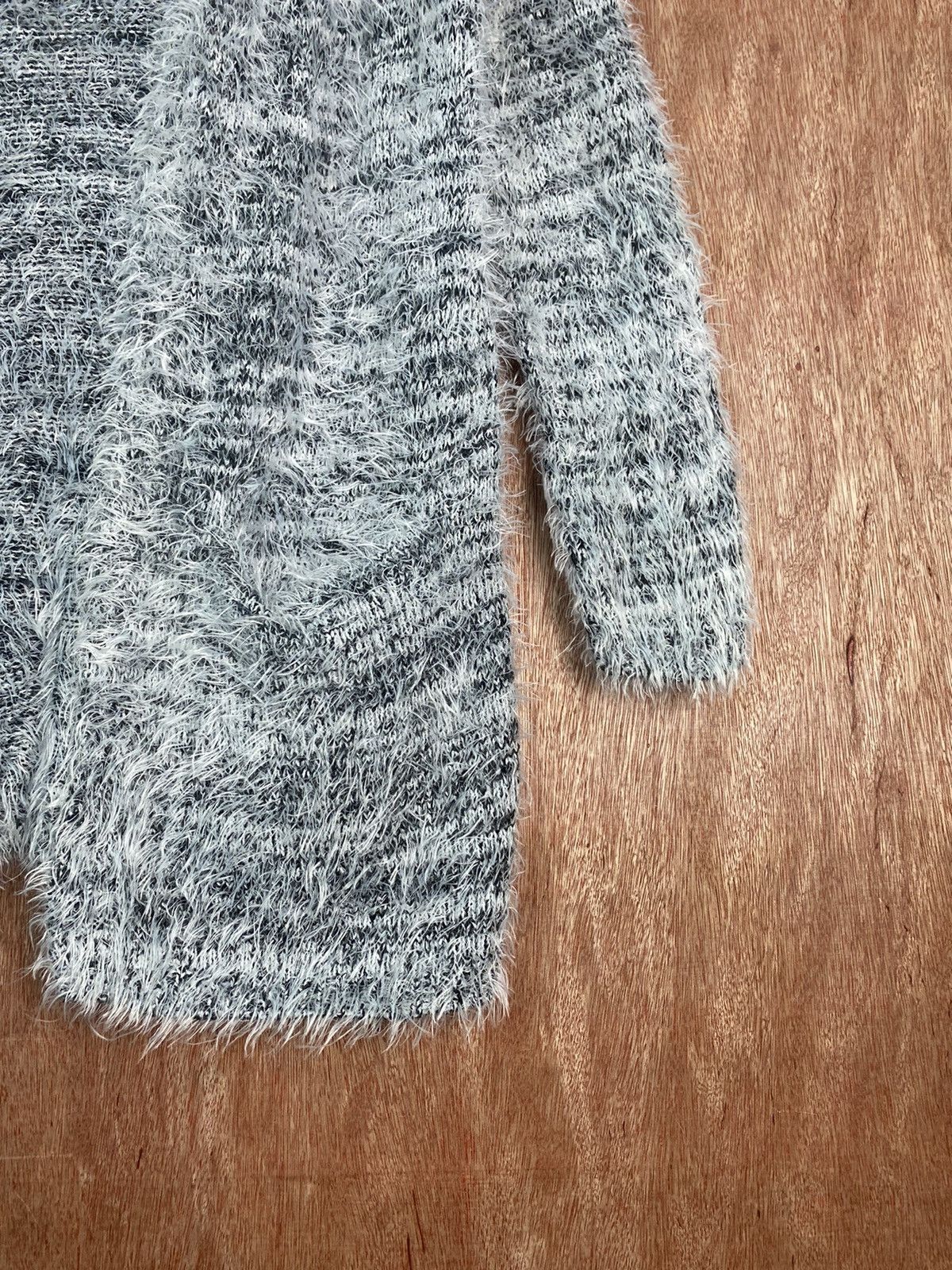Homespun Knitwear DLS Divided Grey Soft Fur Mohair Cardigan Knitwear #BB589 Size XS / US 0-2 / IT 36-38 - 5 Thumbnail