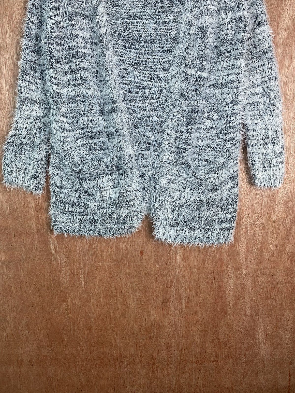 Homespun Knitwear DLS Divided Grey Soft Fur Mohair Cardigan Knitwear #BB589 Size XS / US 0-2 / IT 36-38 - 3 Thumbnail