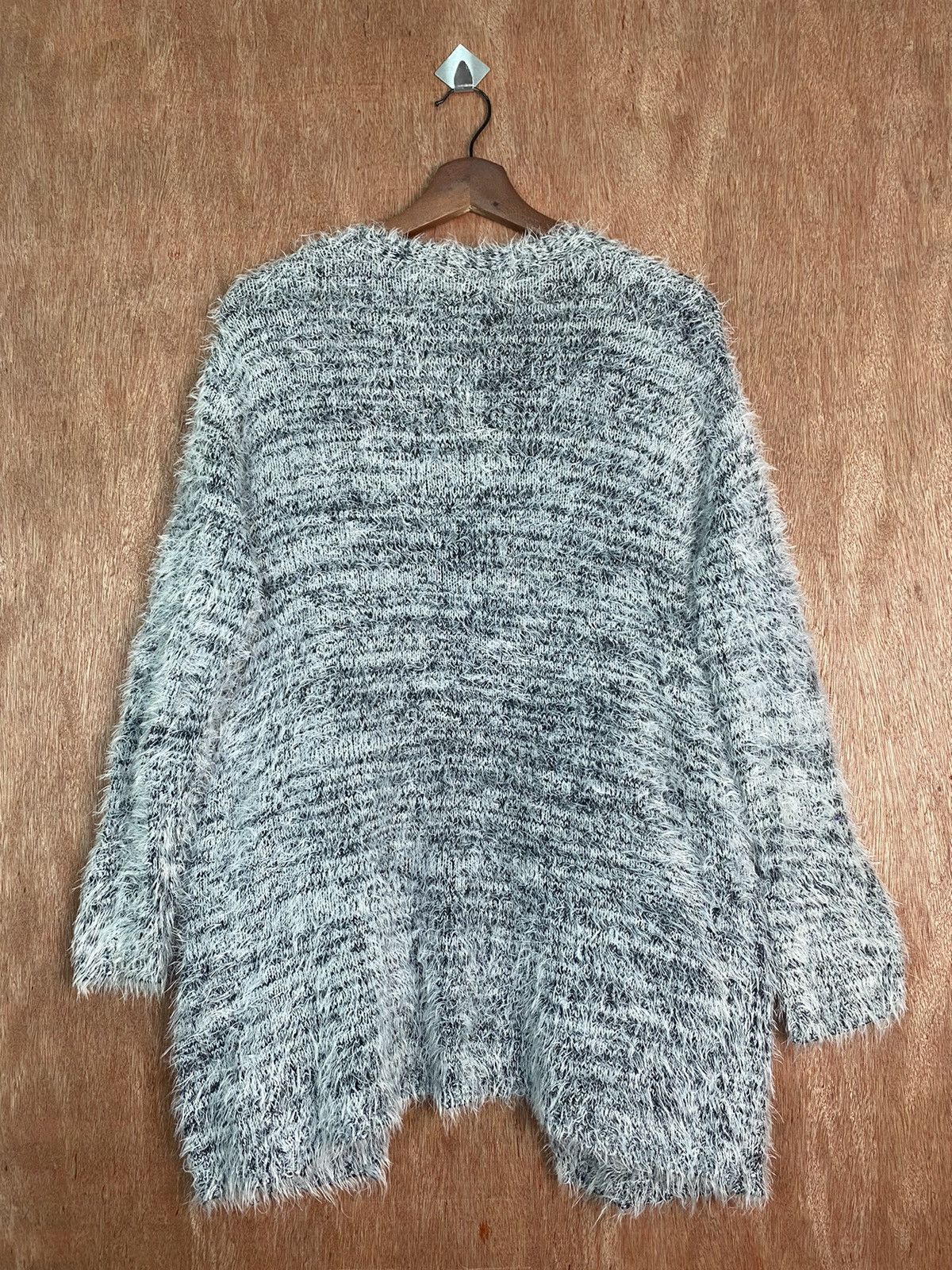 Homespun Knitwear DLS Divided Grey Soft Fur Mohair Cardigan Knitwear #BB589 Size XS / US 0-2 / IT 36-38 - 7 Thumbnail