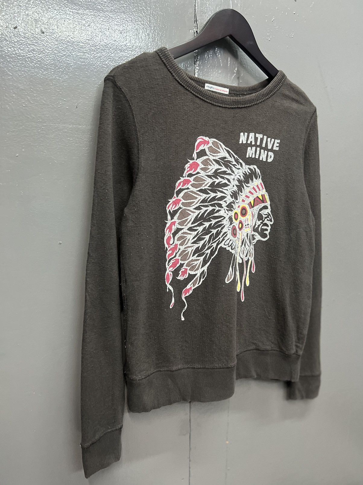 Japanese Brand VINTAGE RED INDIAN BY ROUGH SWEATSHIRT Size US S / EU 44-46 / 1 - 2 Thumbnail
