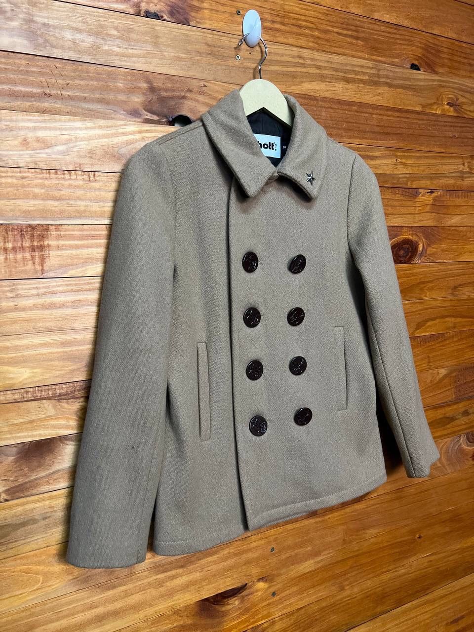 Japanese Brand SCHOTT X EARTH MUSIC & ECOLOGY PEACOAT JACKET Size US S / EU 44-46 / 1 - 2 Thumbnail