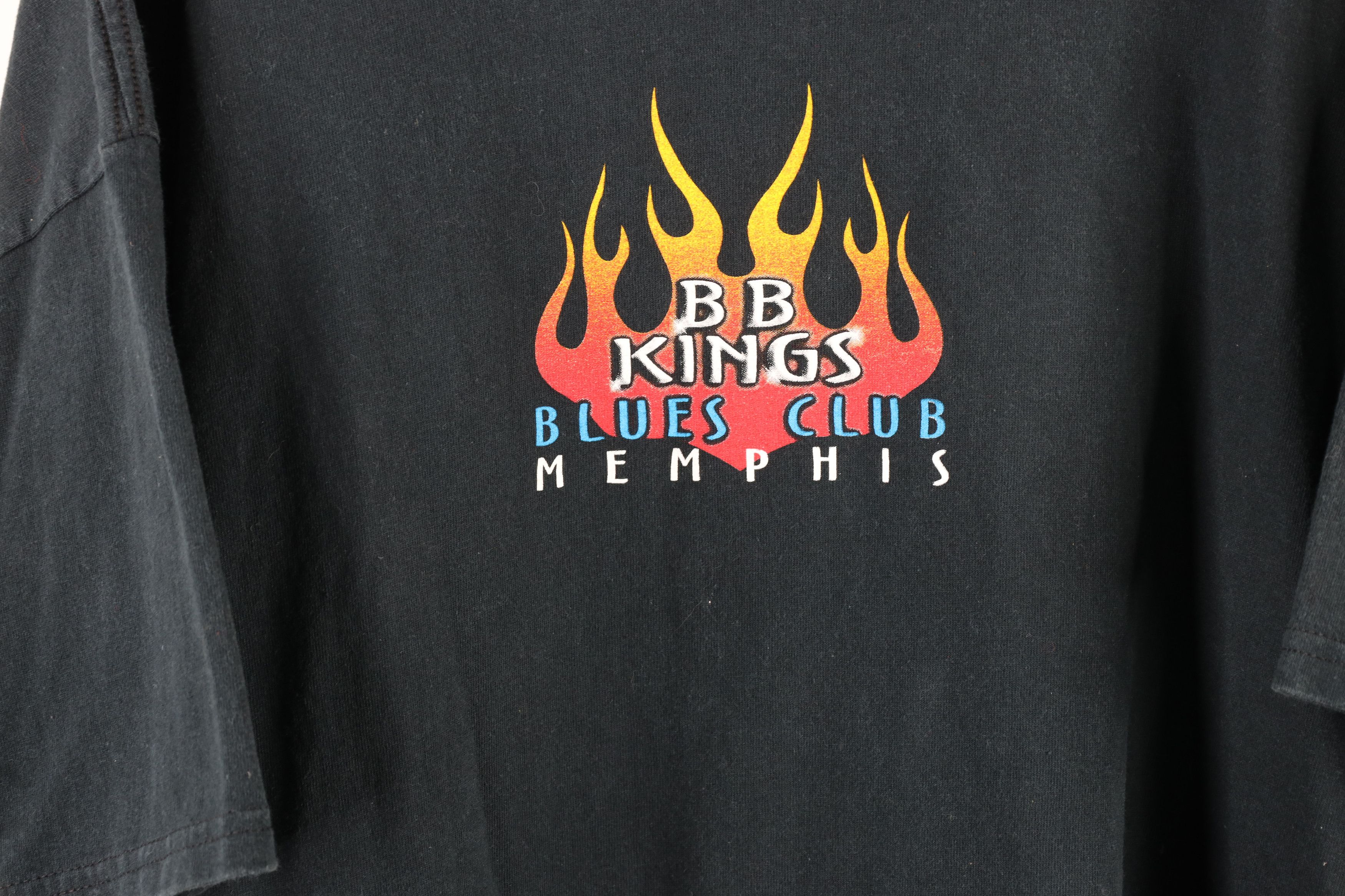 Vintage Vintage Faded Spell BB King Blues Club Fire Flames T-Shirt Size US XXL / EU 58 / 5 - 3 Thumbnail