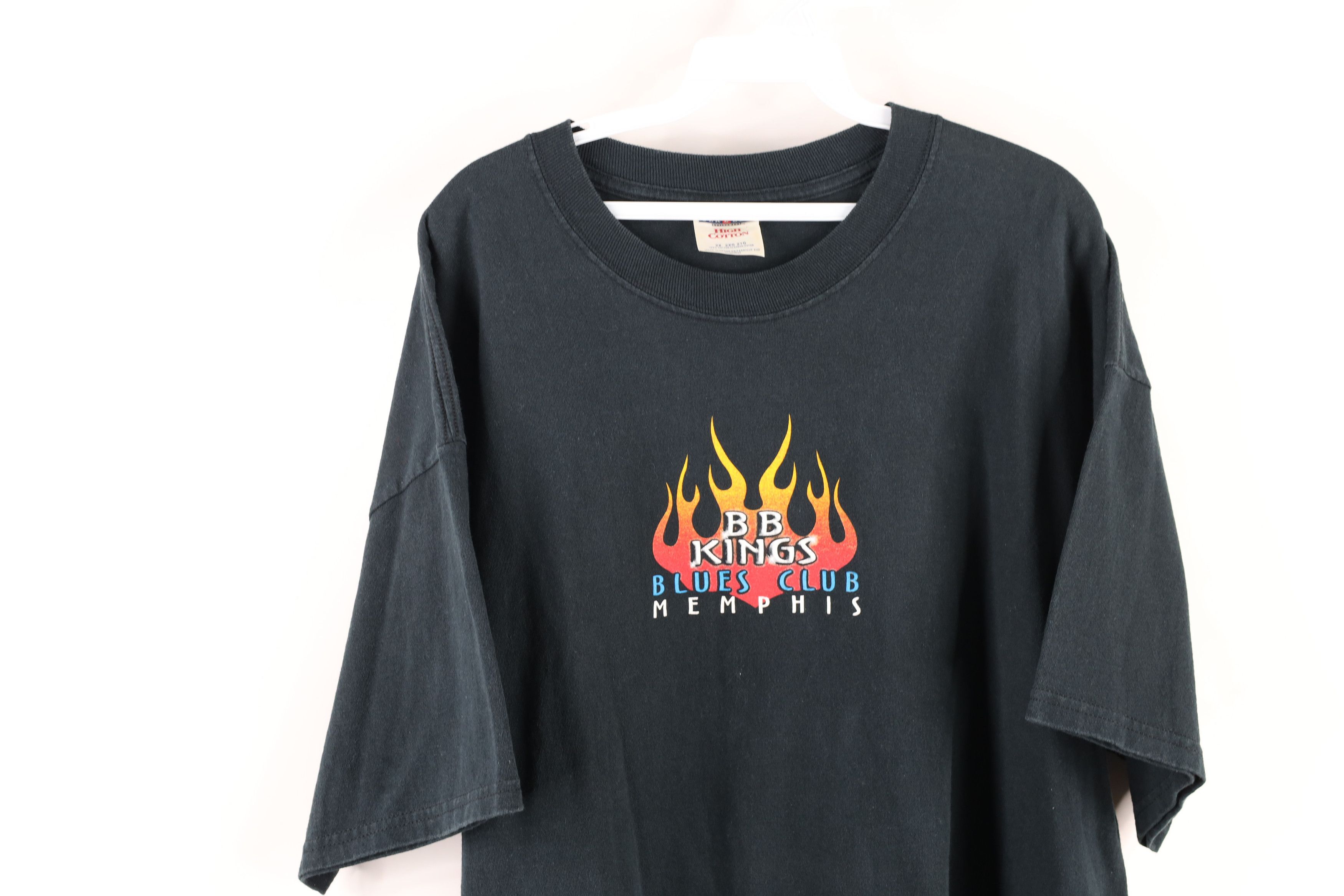 Vintage Vintage Faded Spell BB King Blues Club Fire Flames T-Shirt Size US XXL / EU 58 / 5 - 2 Preview