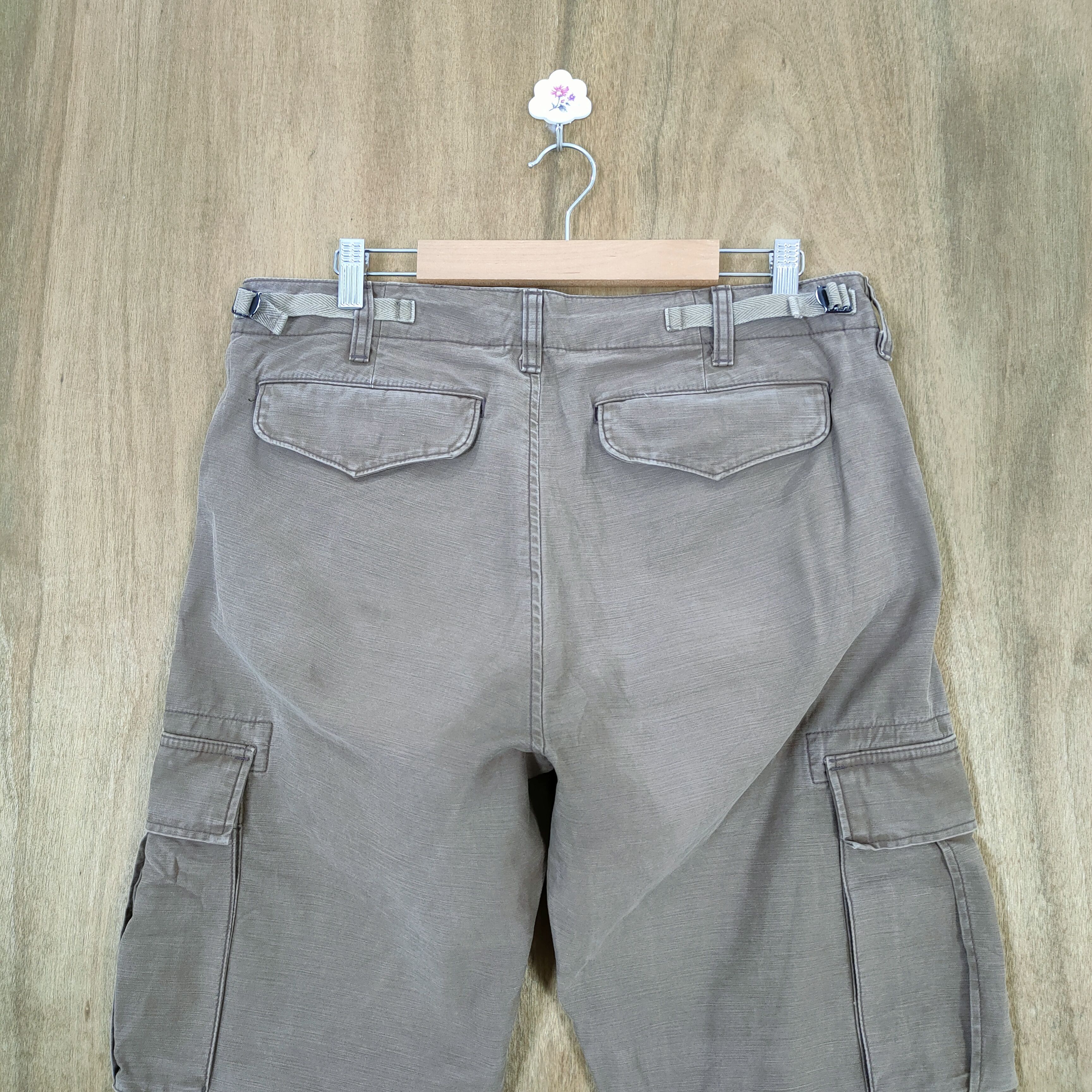 Japanese Brand VINTAGE BLUE LABEL FADED BROWN CARGO PANTS Size US 34 / EU 50 - 11 Thumbnail