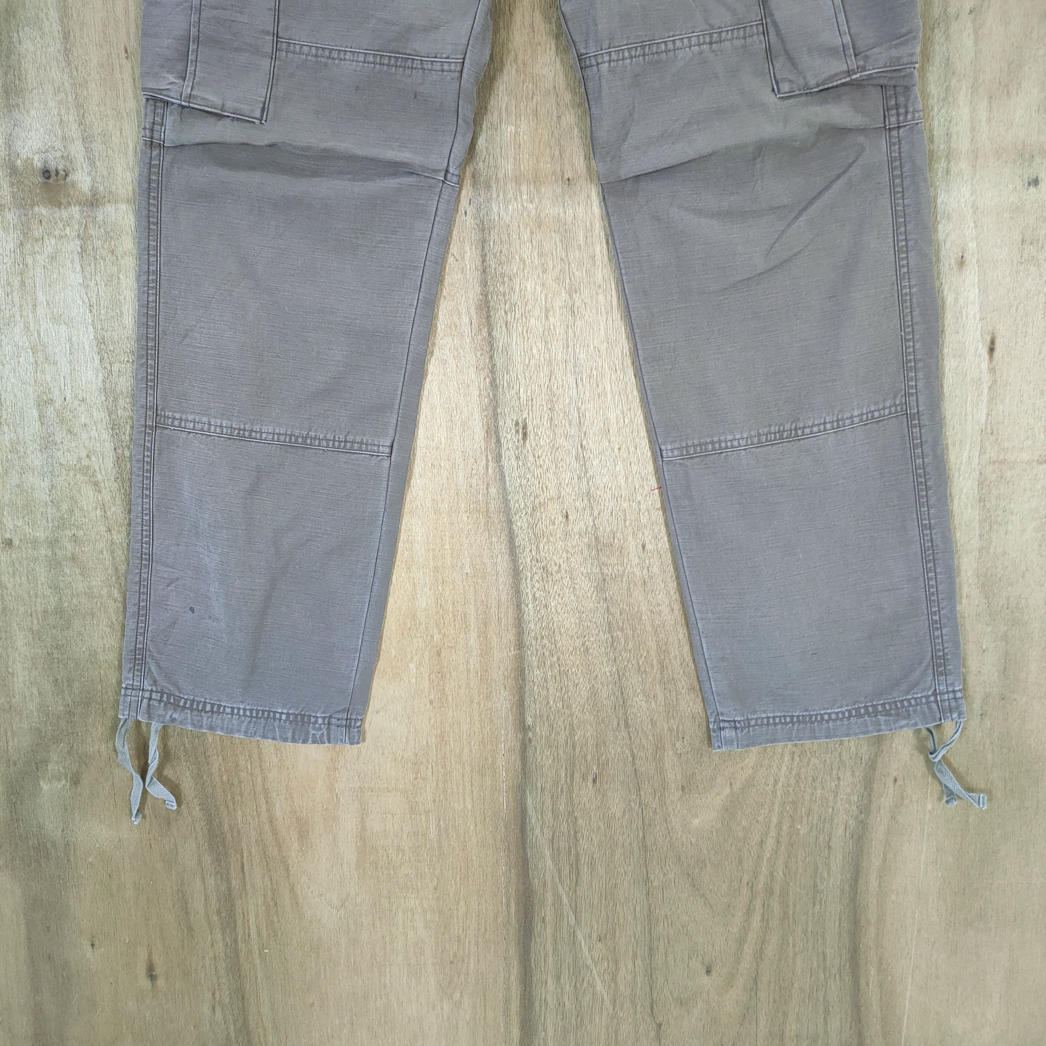 Japanese Brand VINTAGE BLUE LABEL FADED BROWN CARGO PANTS Size US 34 / EU 50 - 5 Thumbnail