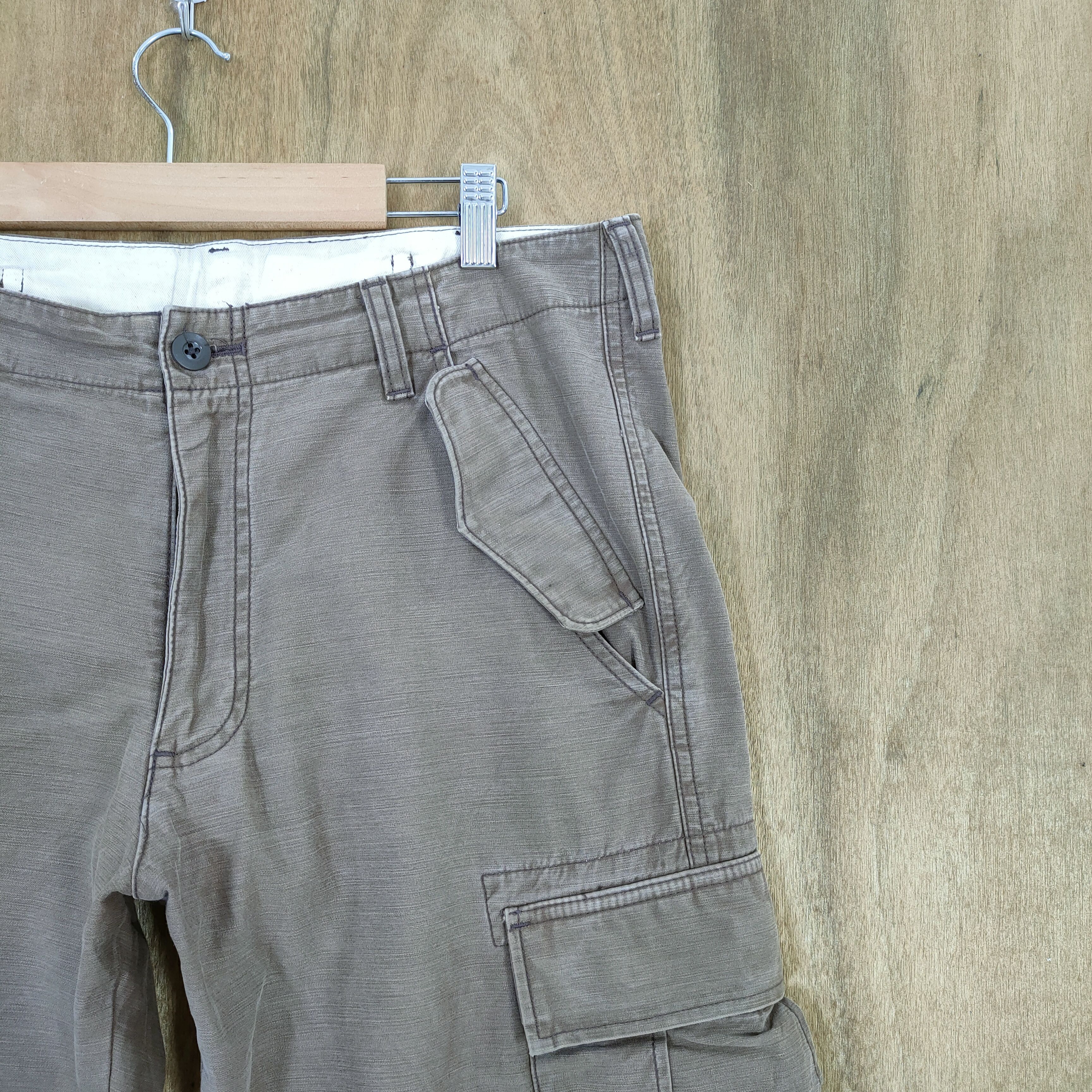Japanese Brand VINTAGE BLUE LABEL FADED BROWN CARGO PANTS Size US 34 / EU 50 - 8 Thumbnail