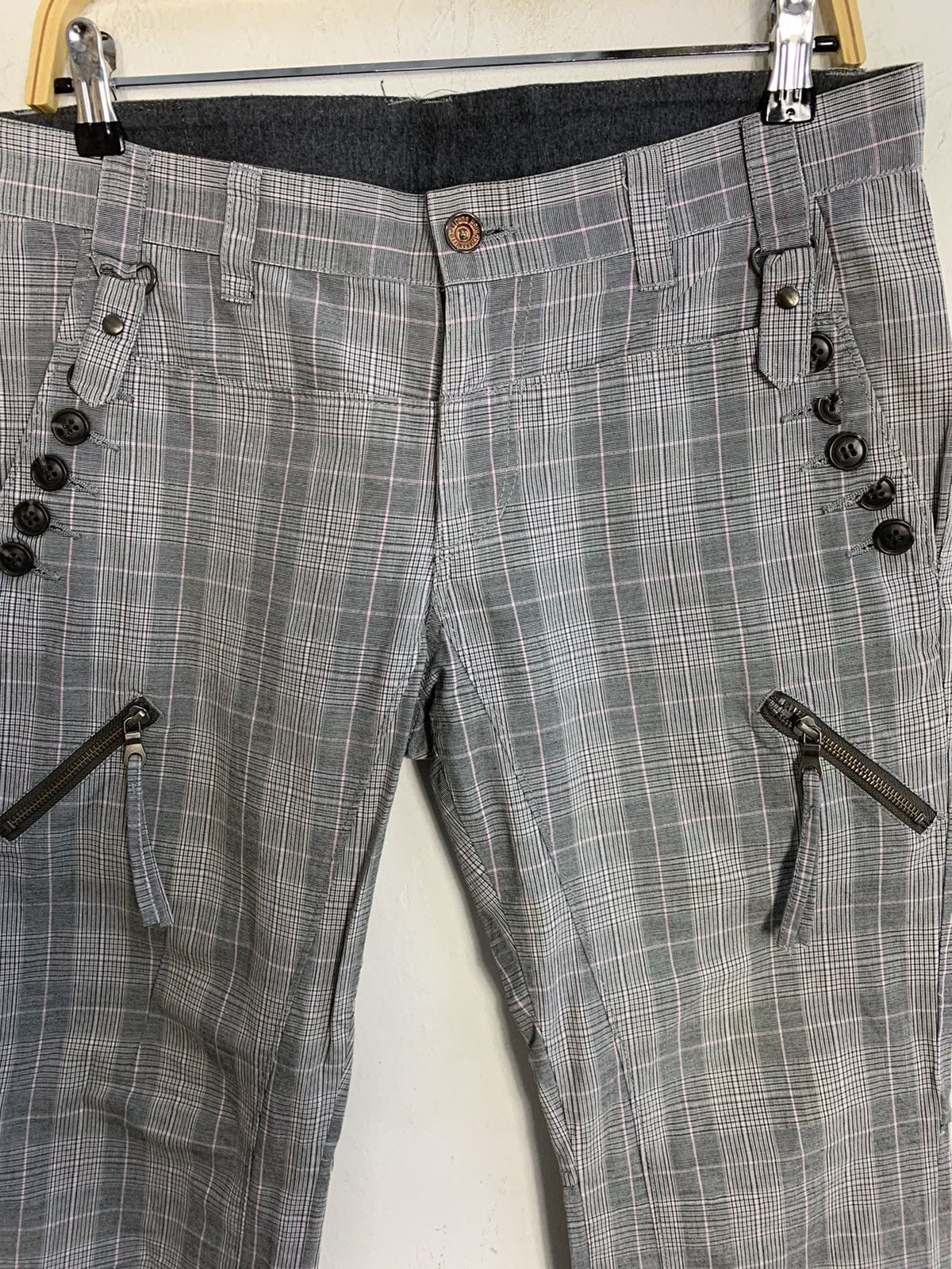 Seditionaries PPFM Eastern Rock Plaid Pant Bondage Cyber Punk Spike Size 32" / US 10 / IT 46 - 3 Thumbnail
