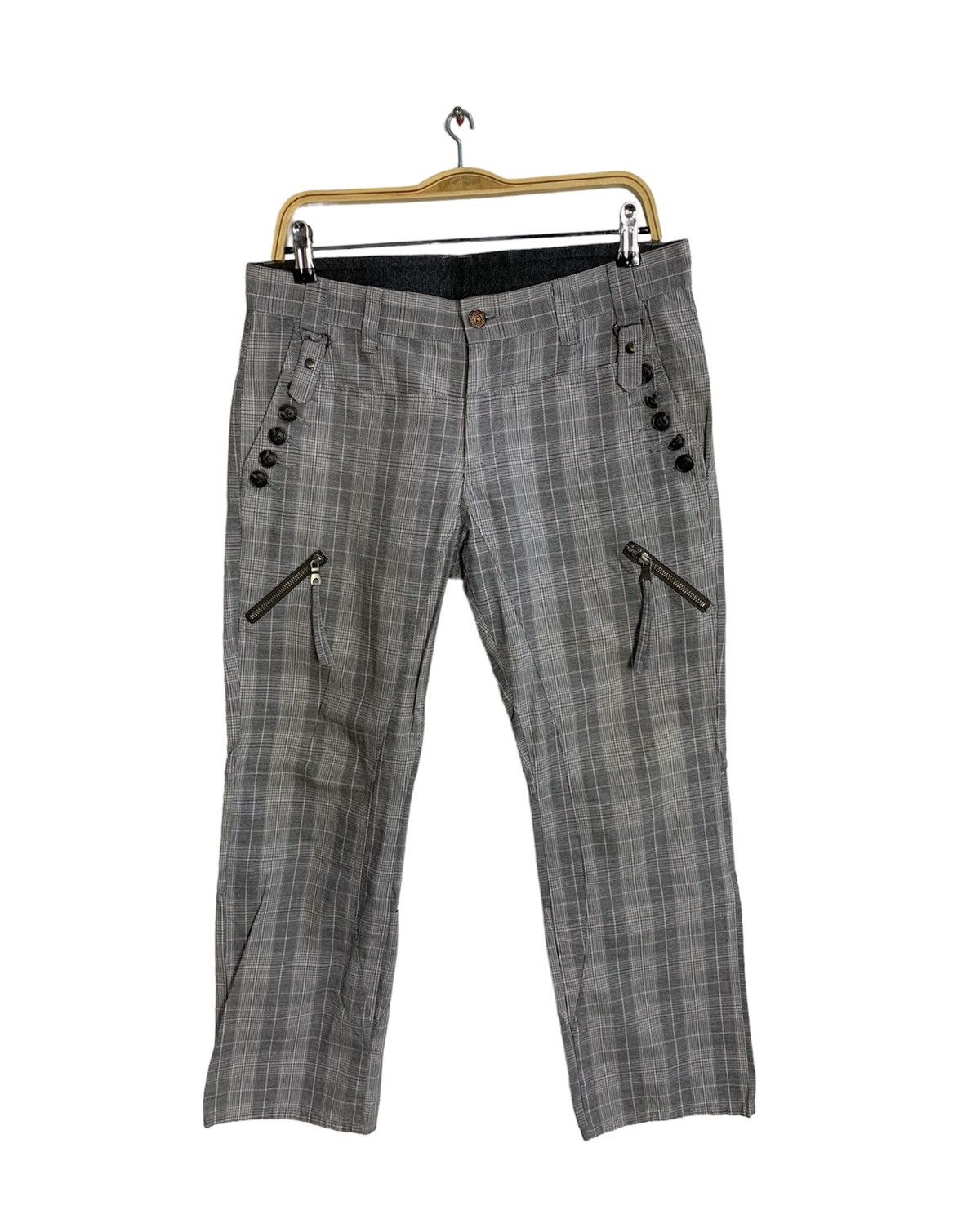Seditionaries PPFM Eastern Rock Plaid Pant Bondage Cyber Punk Spike Size 32" / US 10 / IT 46 - 1 Thumbnail
