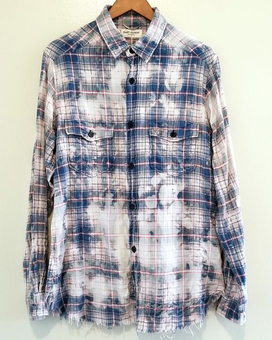 Saint laurent bleached flannel sale