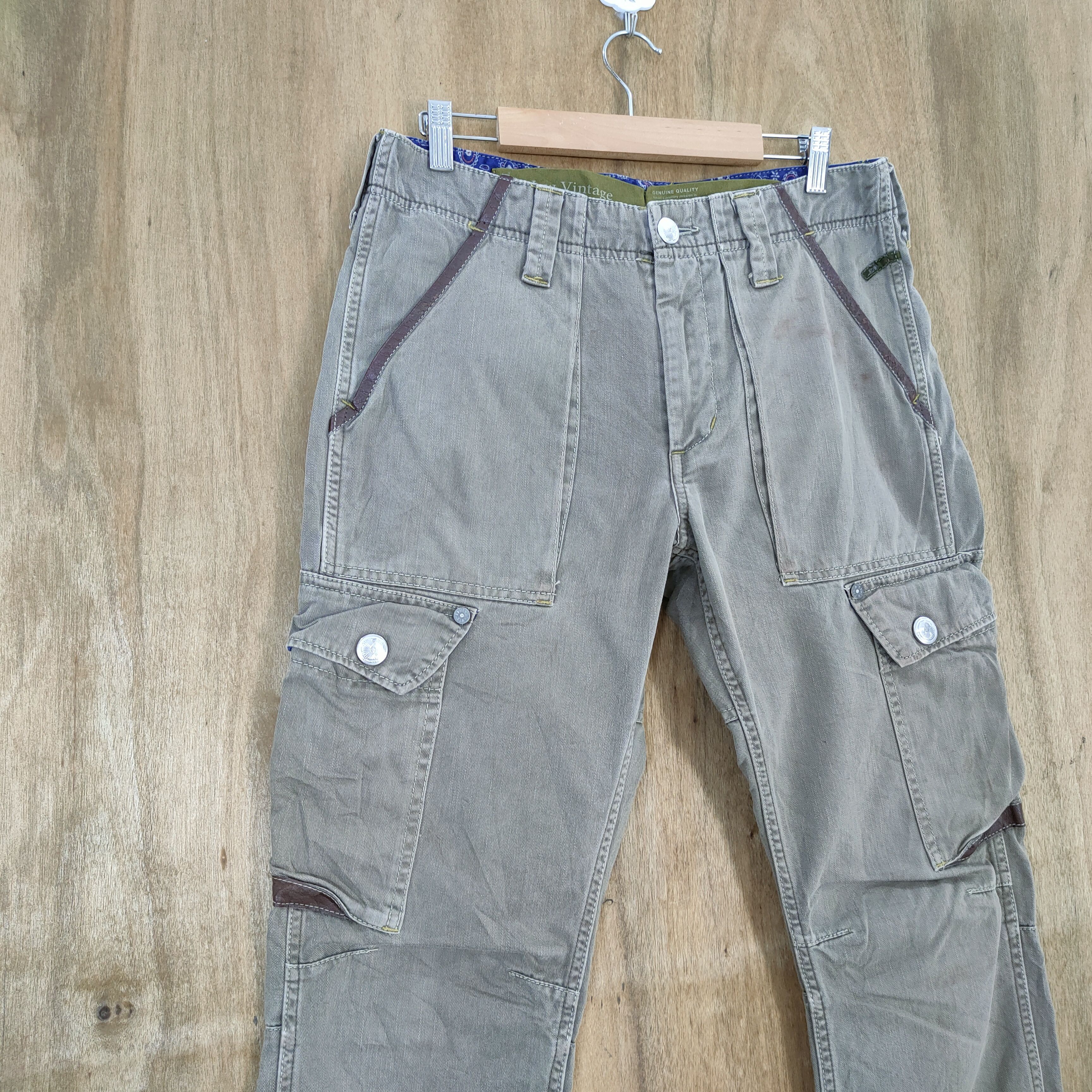 Japanese Brand JAPANESE BRAND FADED CARGO PANTS Size US 30 / EU 46 - 6 Thumbnail
