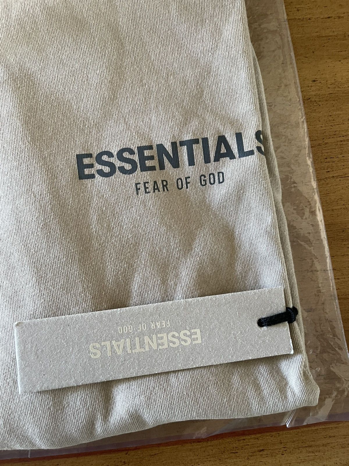 FOG × Fear of God × Pacsun FOG - Essentials Fear Of God Tan Logo-Print Jersey T-Shirt Size US L / EU 52-54 / 3 - 2 Thumbnail