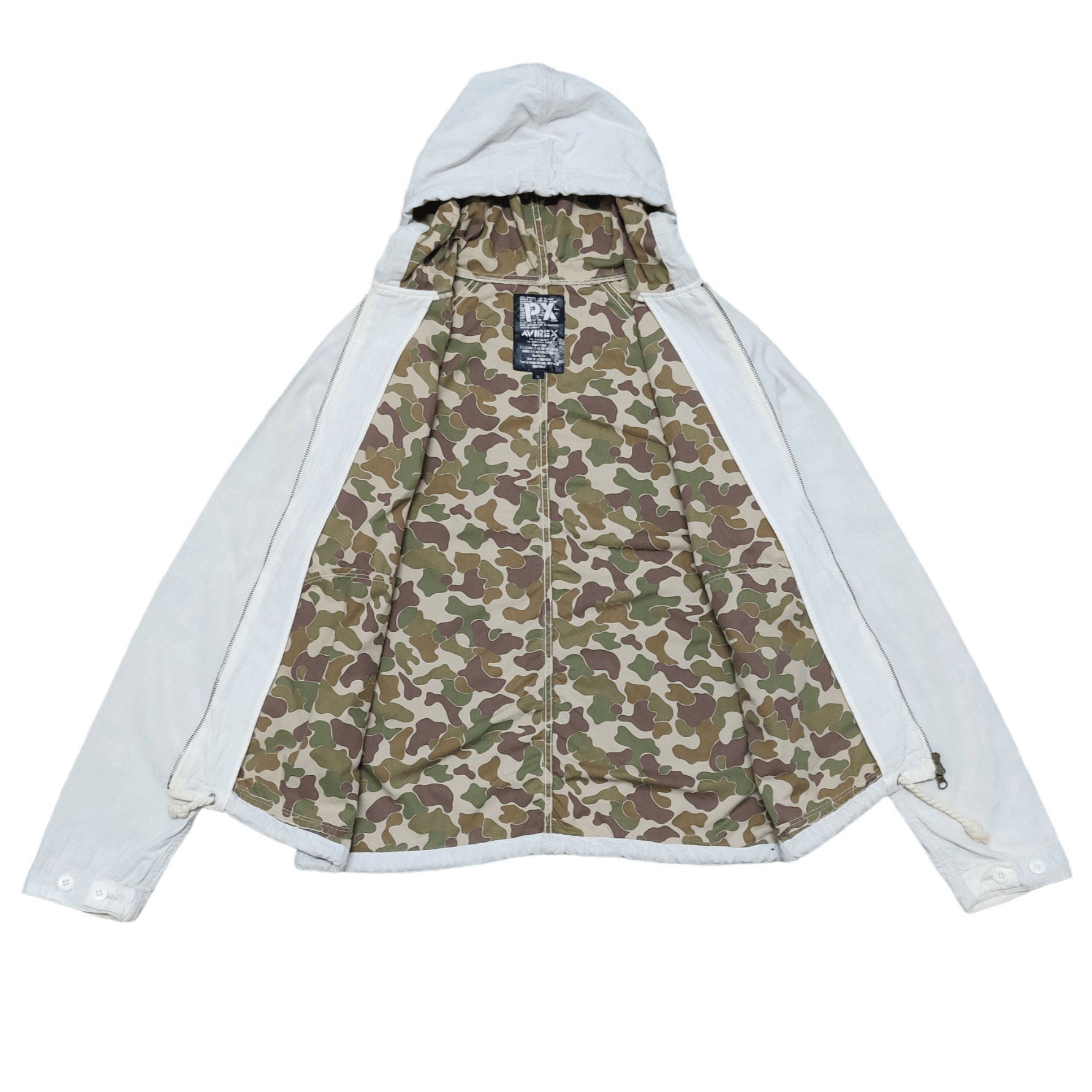 Avirex Vintage Avirex Hooded Jacket Camouflage Military Size US XL / EU 56 / 4 - 7 Thumbnail