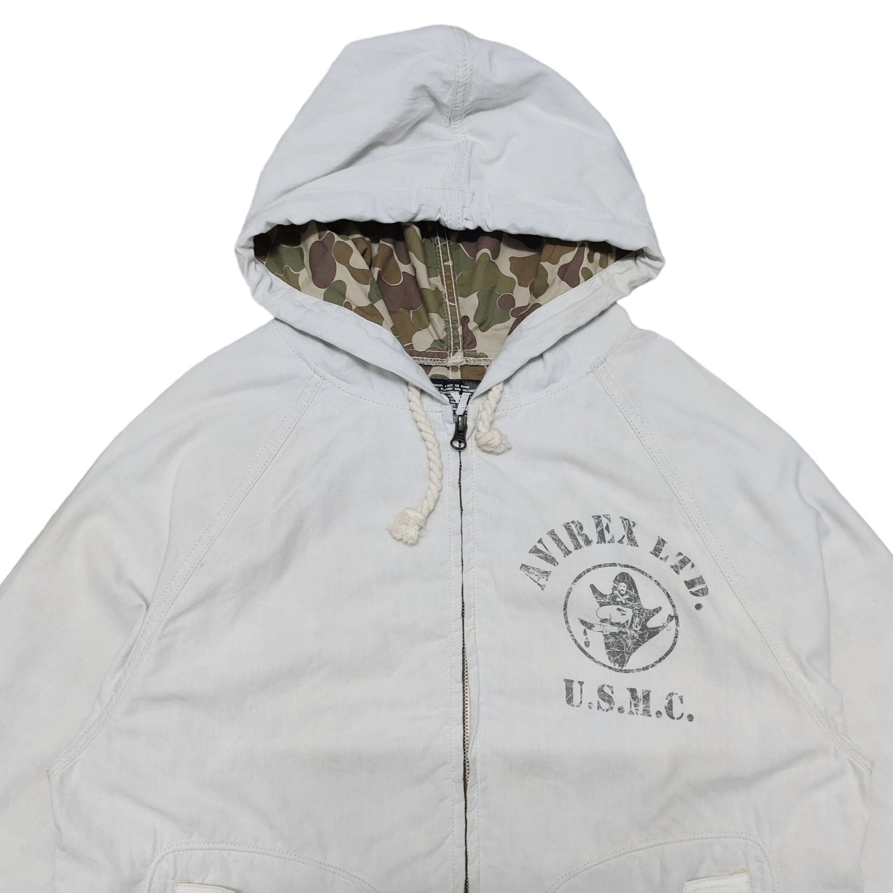 Avirex Vintage Avirex Hooded Jacket Camouflage Military Size US XL / EU 56 / 4 - 3 Thumbnail