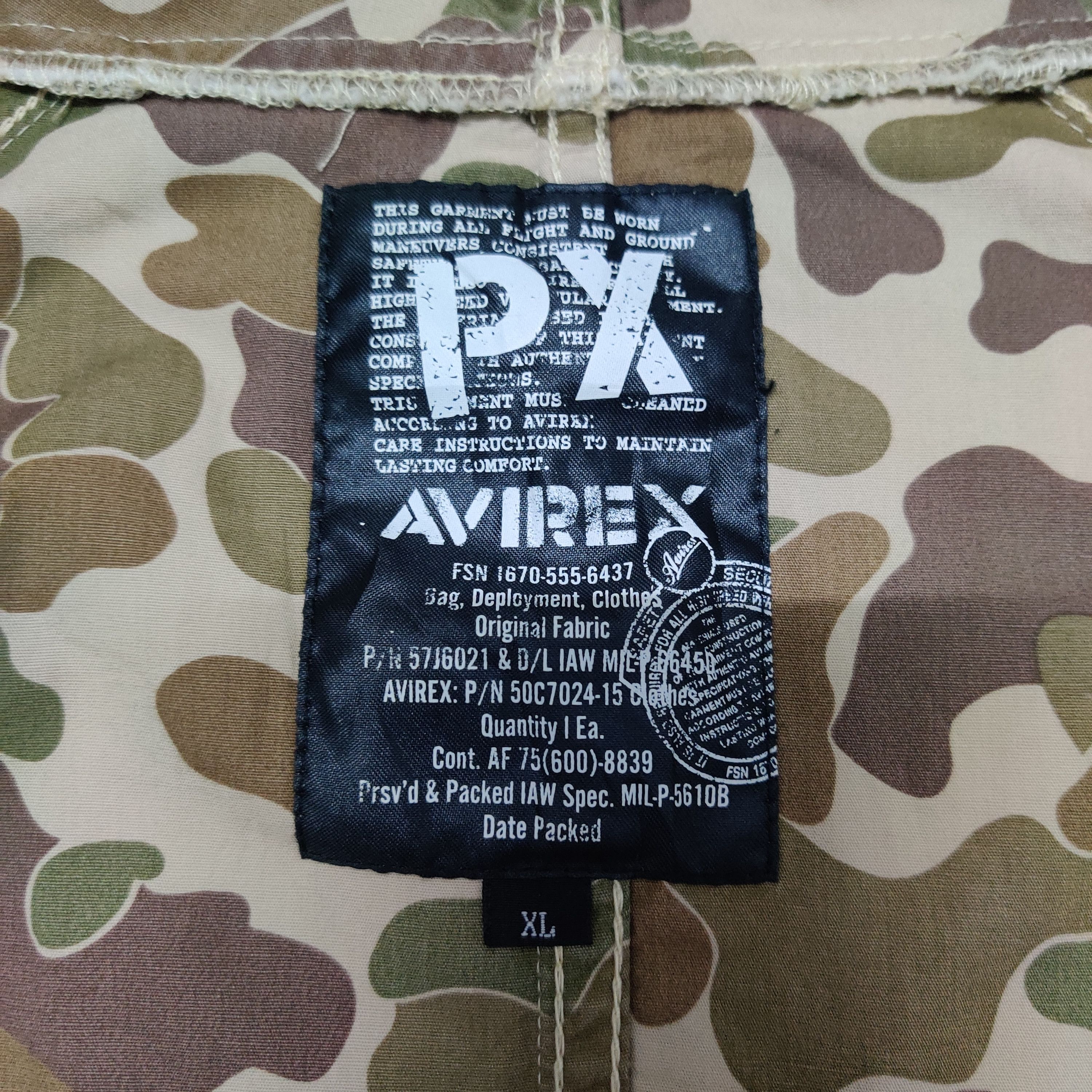Avirex Vintage Avirex Hooded Jacket Camouflage Military Size US XL / EU 56 / 4 - 9 Thumbnail